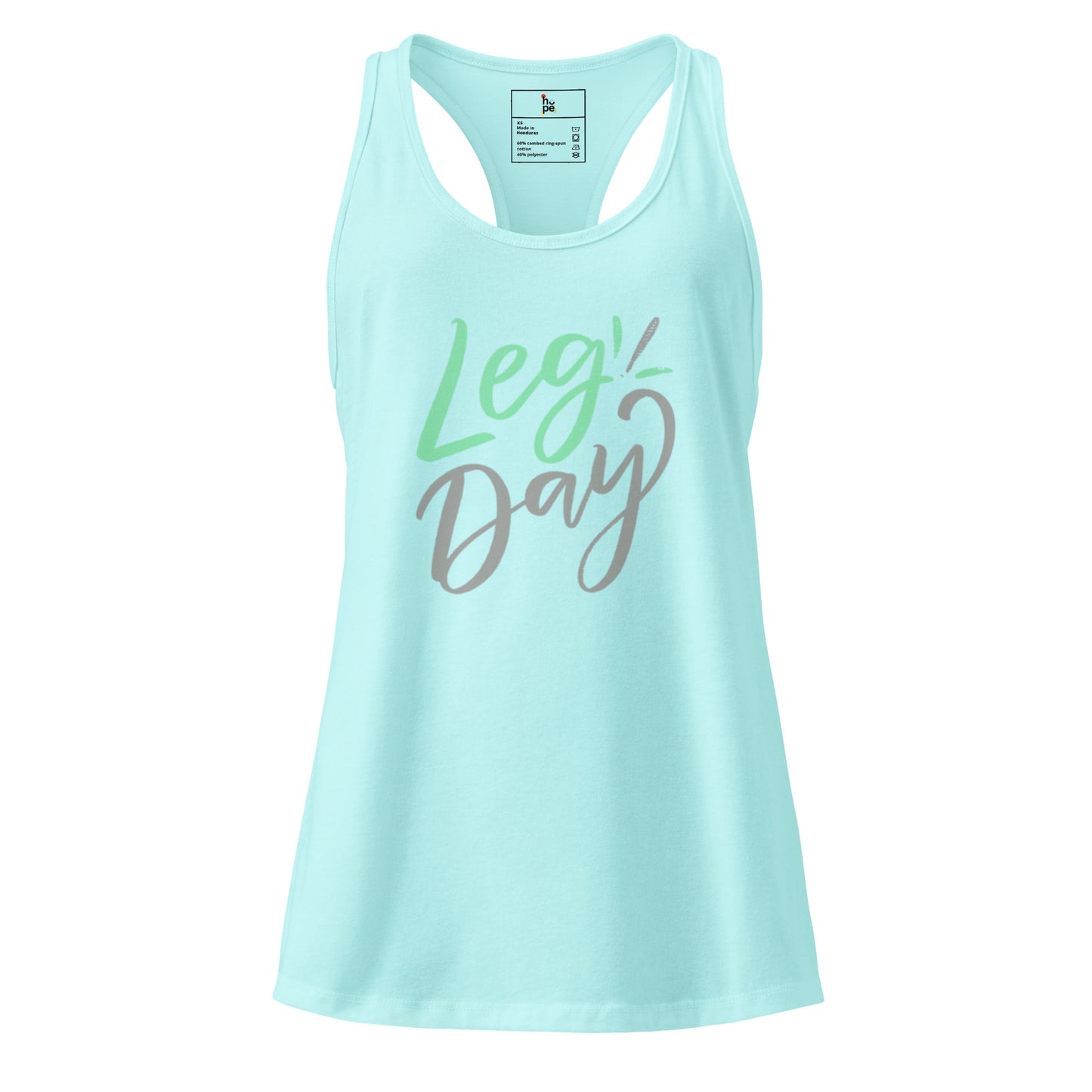 Women's Racerback Tank Top - Leg Day Fitted Style -