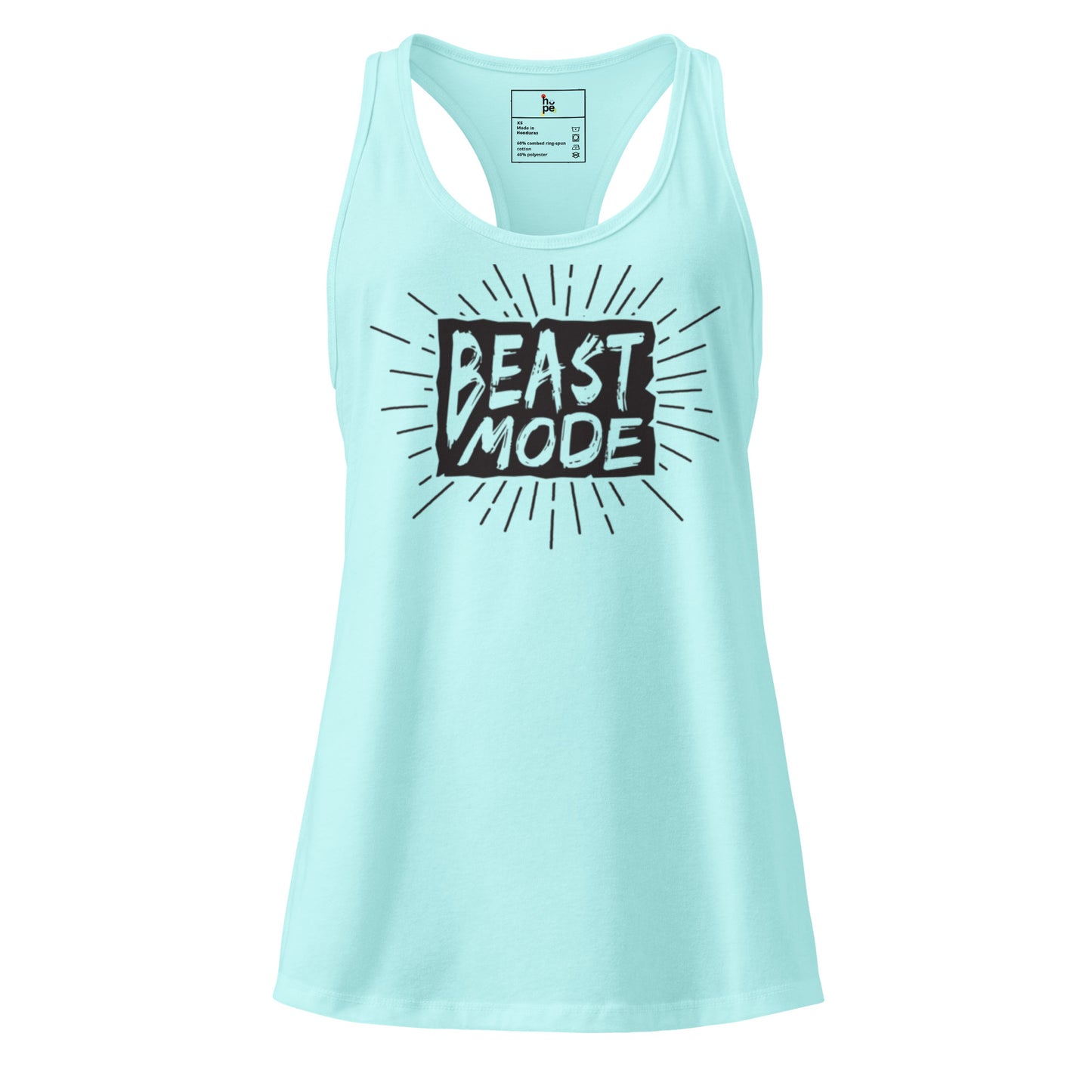 Women's Racerback Tank Top - Beast Mode Fitted Workout Apparel for Active Performance -