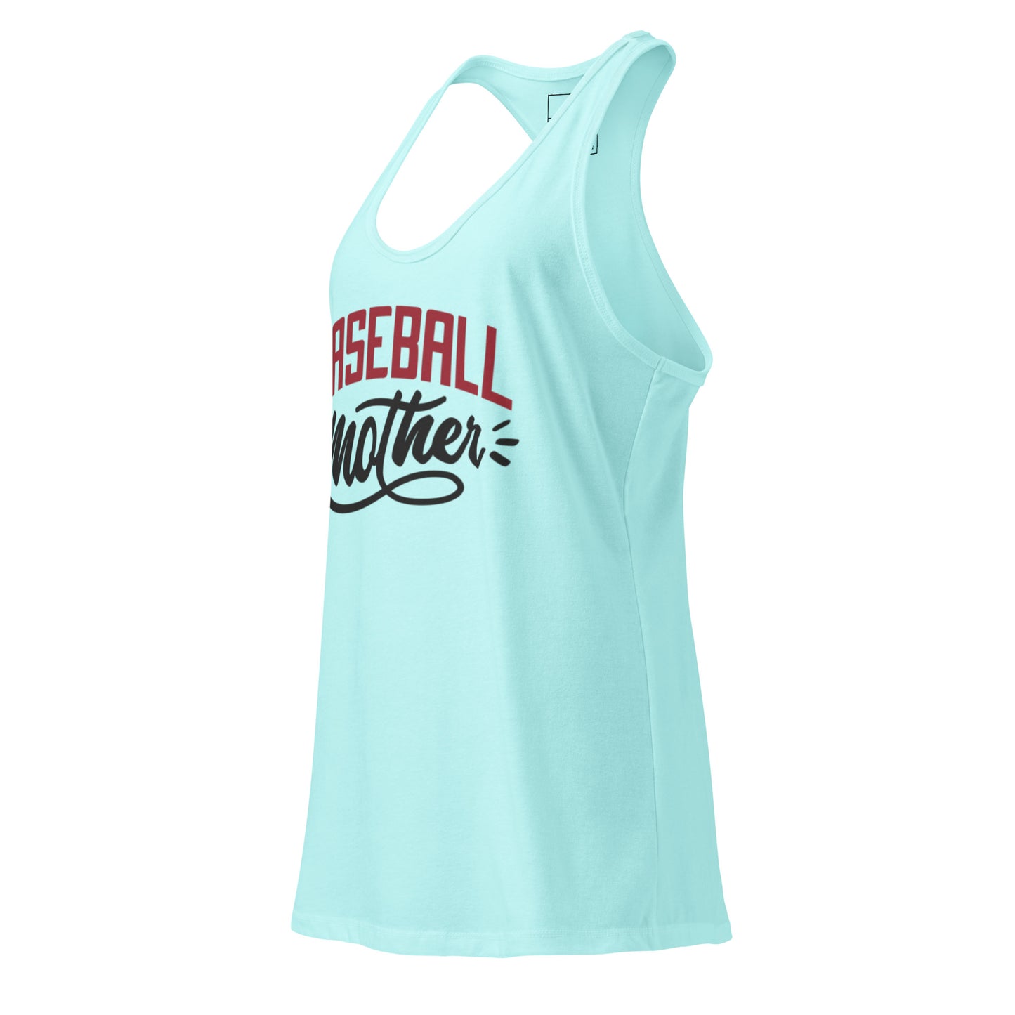 Women’s Fitted Racerback Tank Top - Baseball Mom Tank Top -