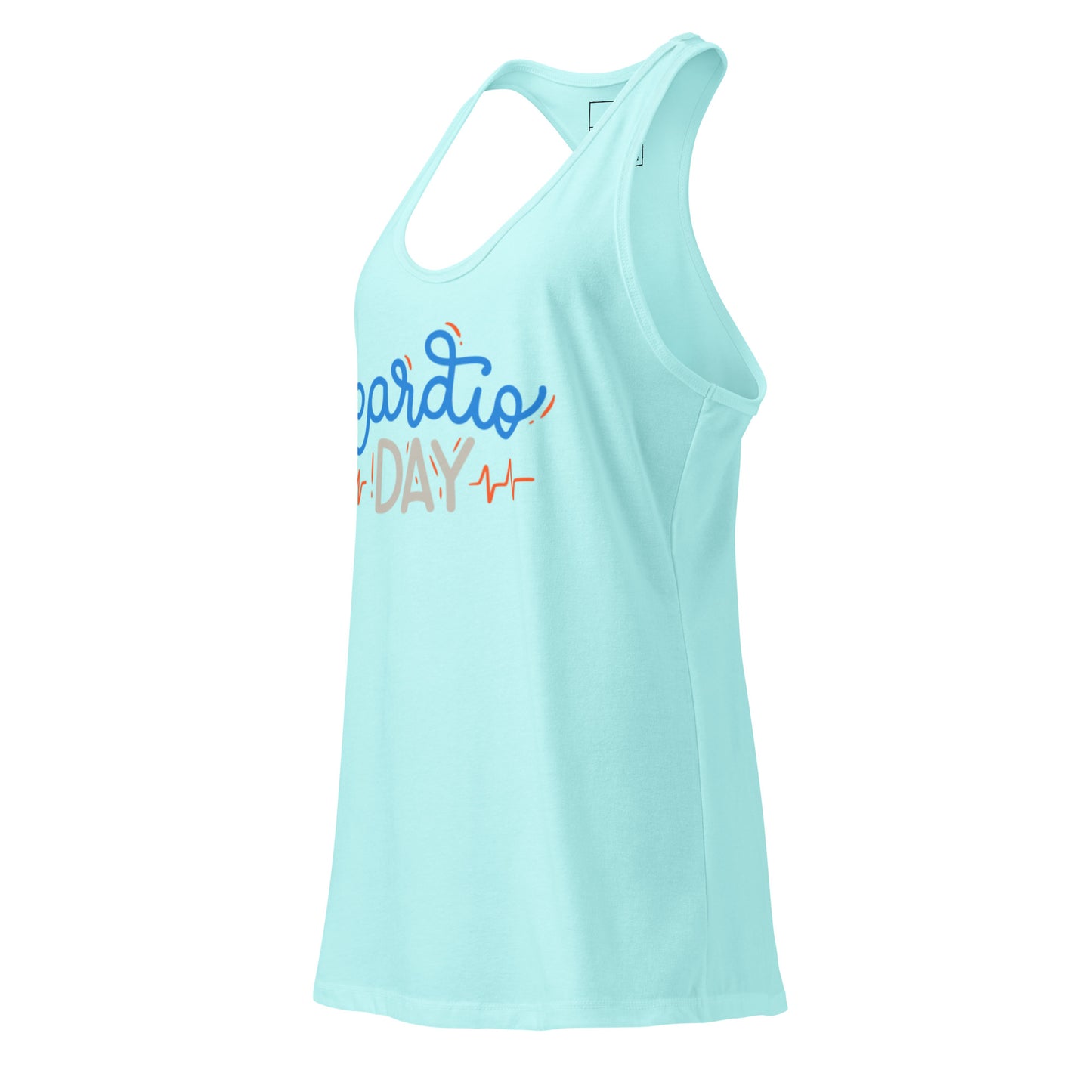Women's Fitted Racerback Tank Top for Cardio Day Performance -