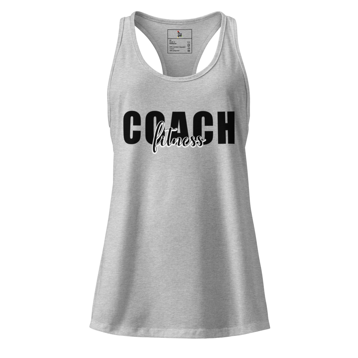 Women’s Fitted Racerback Tank Top - Perfect Women's Fitness Tank Top for Coaches and Athletes -