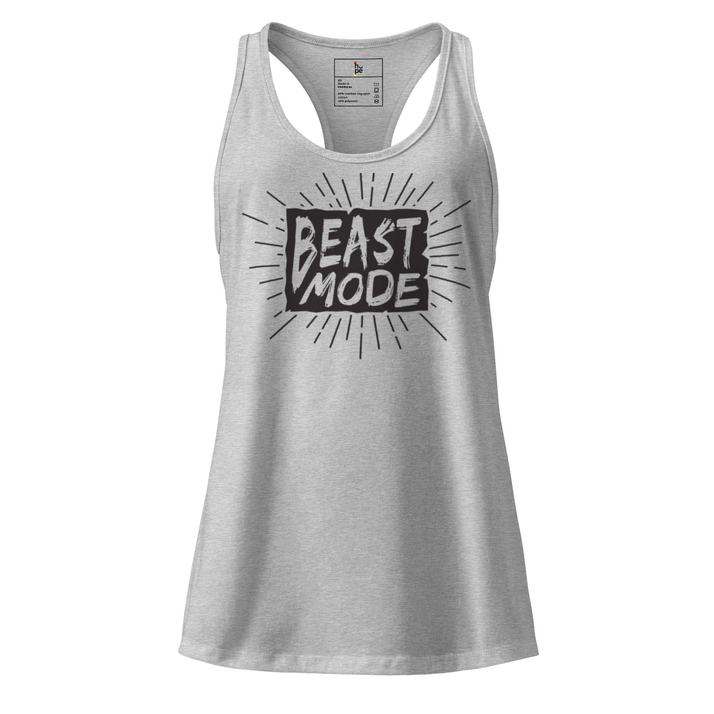 Women's Racerback Tank Top - Beast Mode Fitted Workout Apparel for Active Performance -