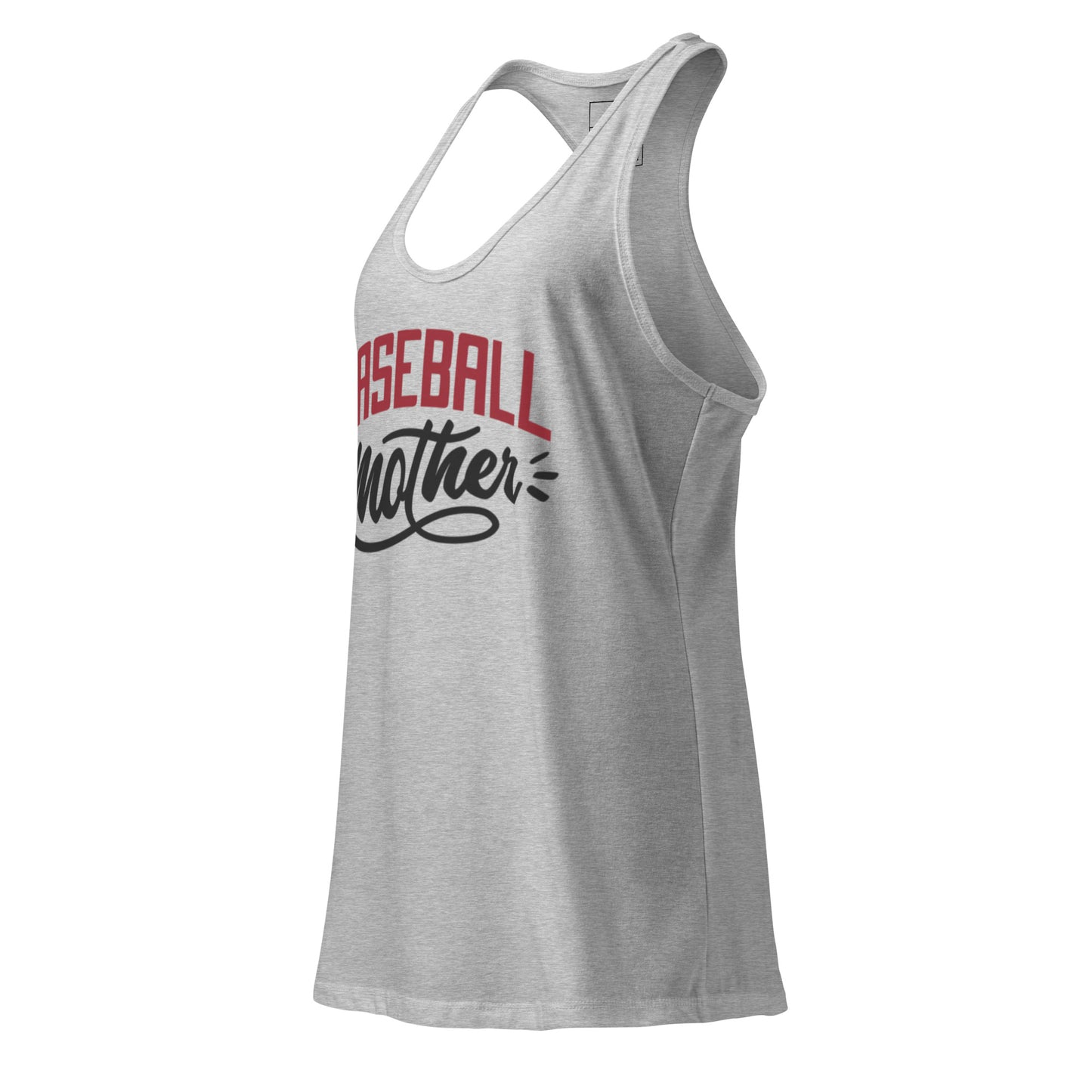 Women’s Fitted Racerback Tank Top - Baseball Mom Tank Top -