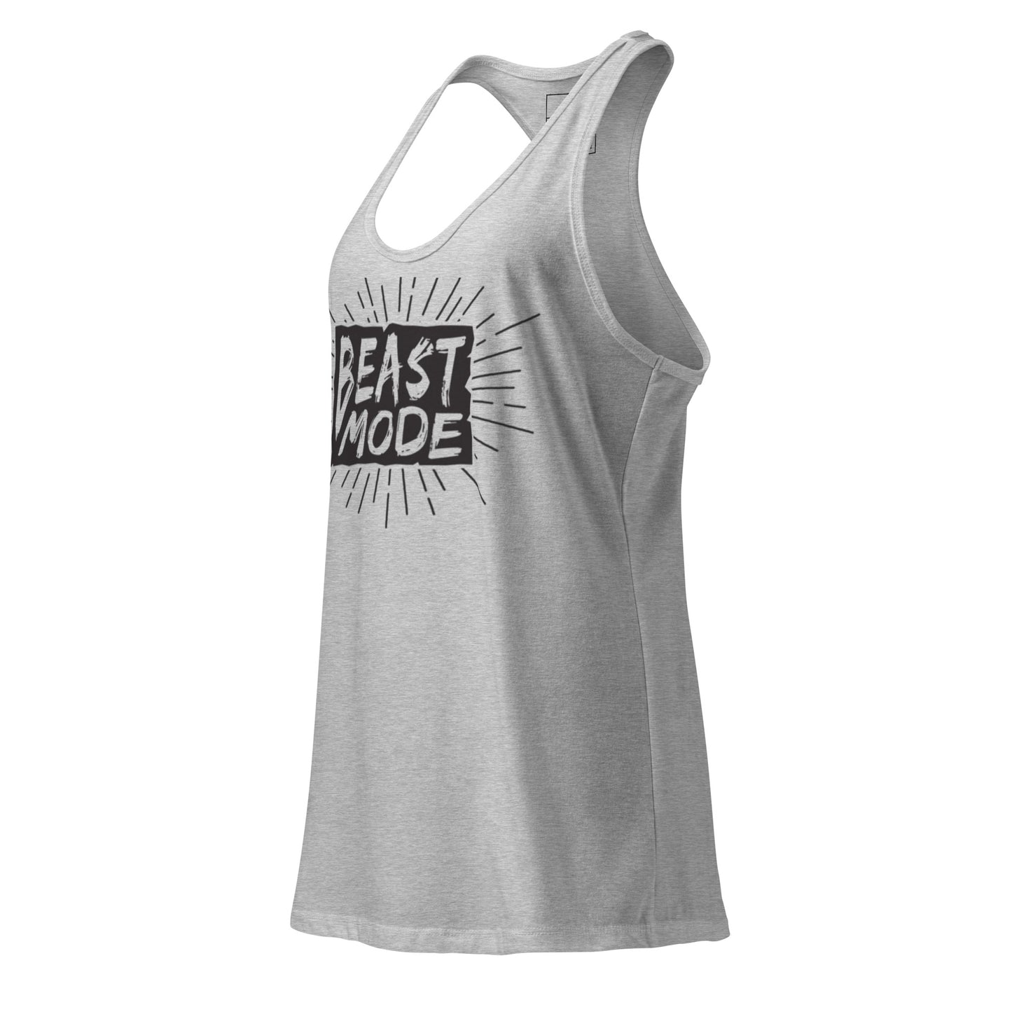 Women's Racerback Tank Top - Beast Mode Fitted Workout Apparel for Active Performance -