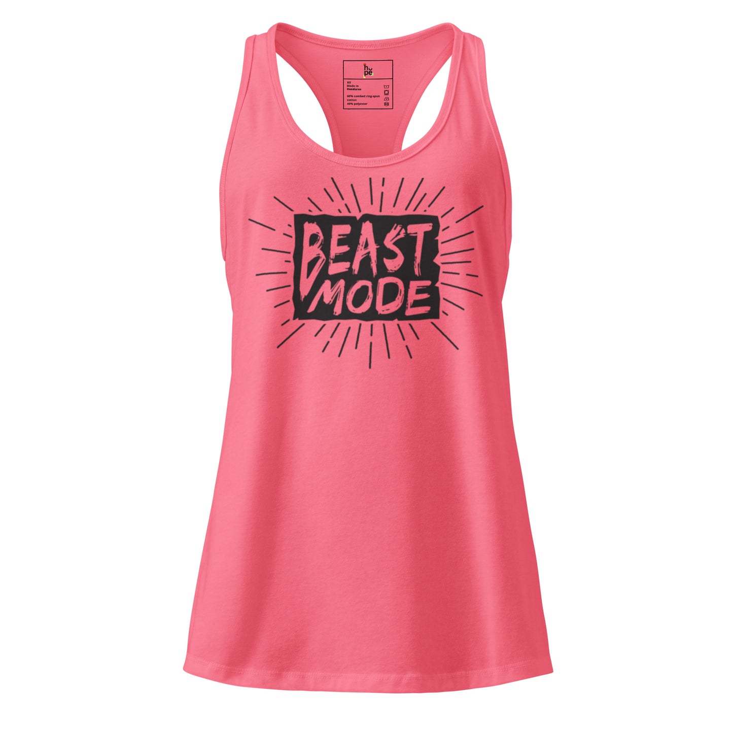 Women's Racerback Tank Top - Beast Mode Fitted Workout Apparel for Active Performance -