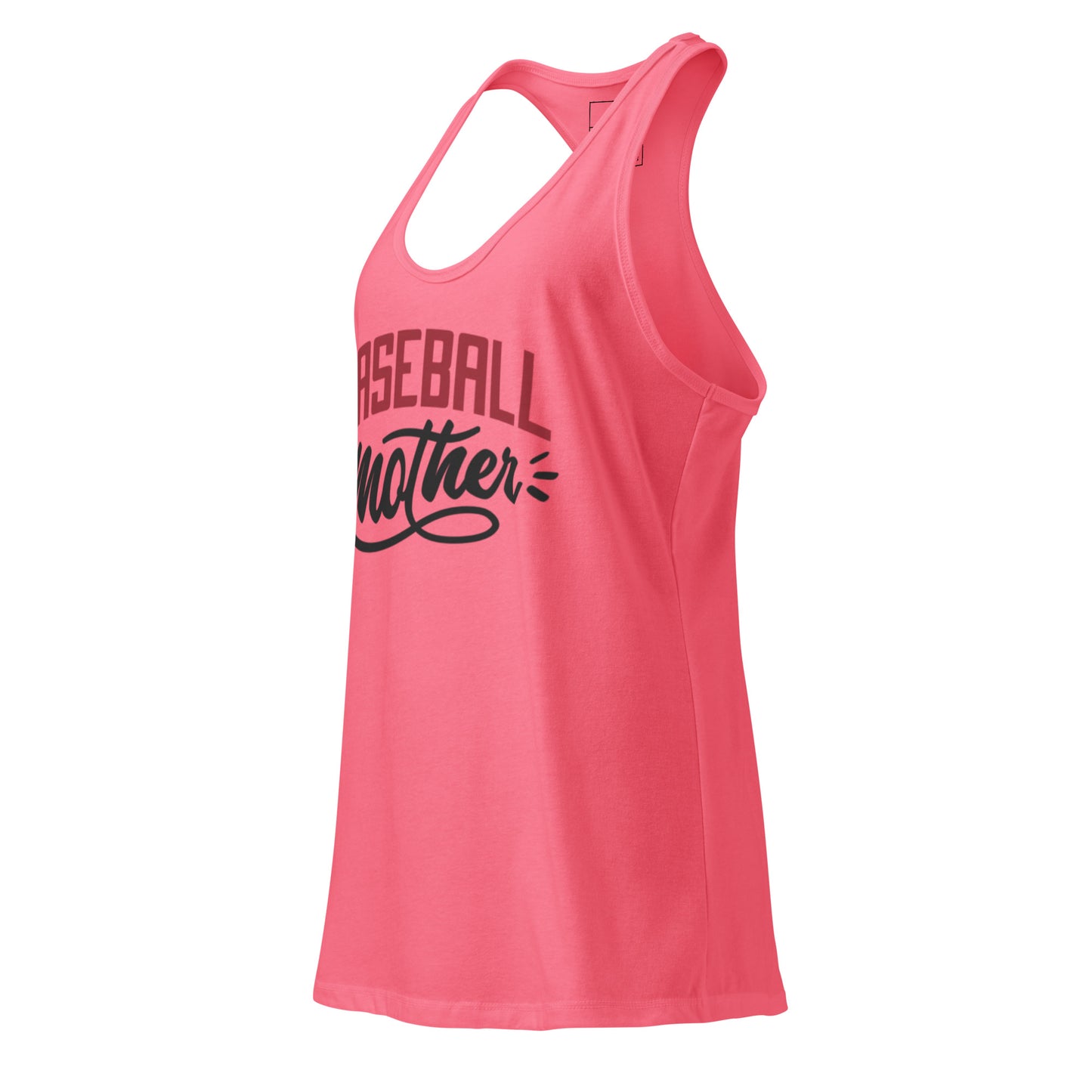 Women’s Fitted Racerback Tank Top - Baseball Mom Tank Top -