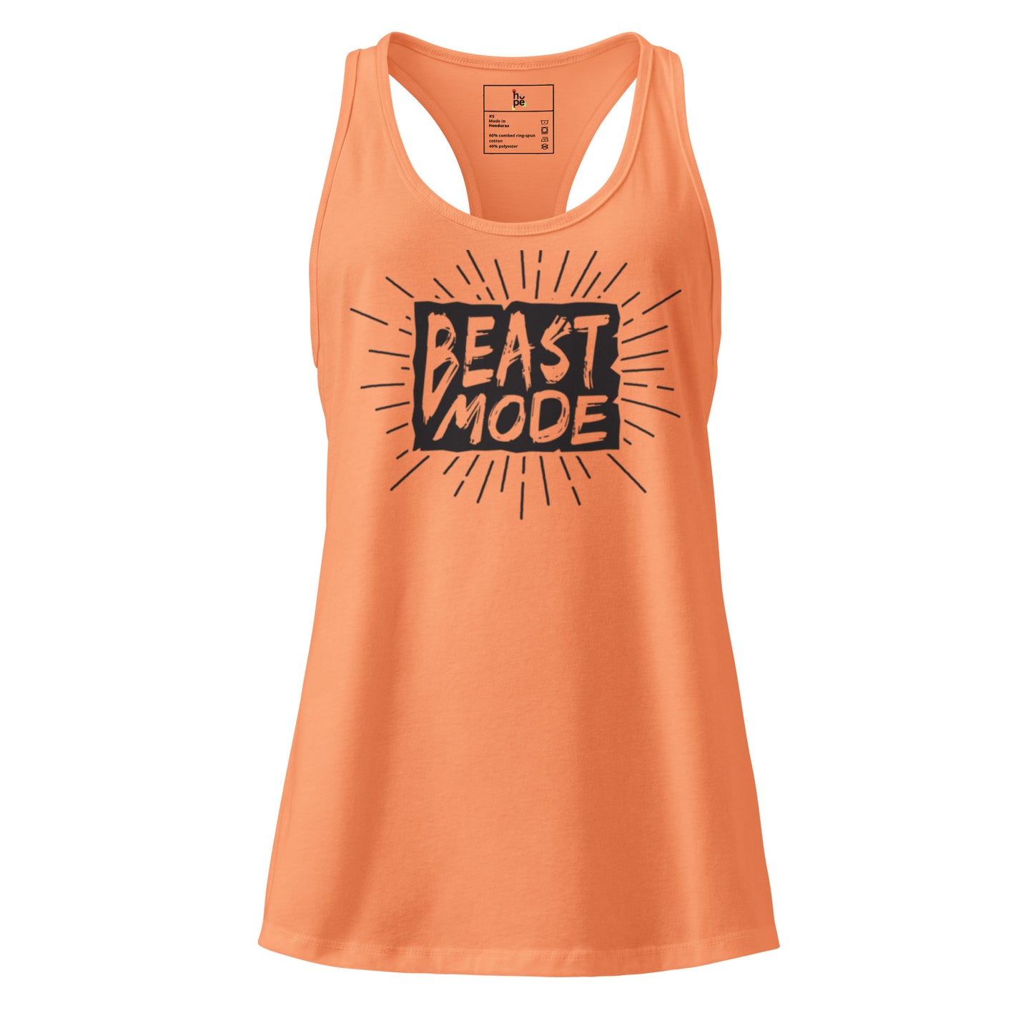 Women's Racerback Tank Top - Beast Mode Fitted Workout Apparel for Active Performance -