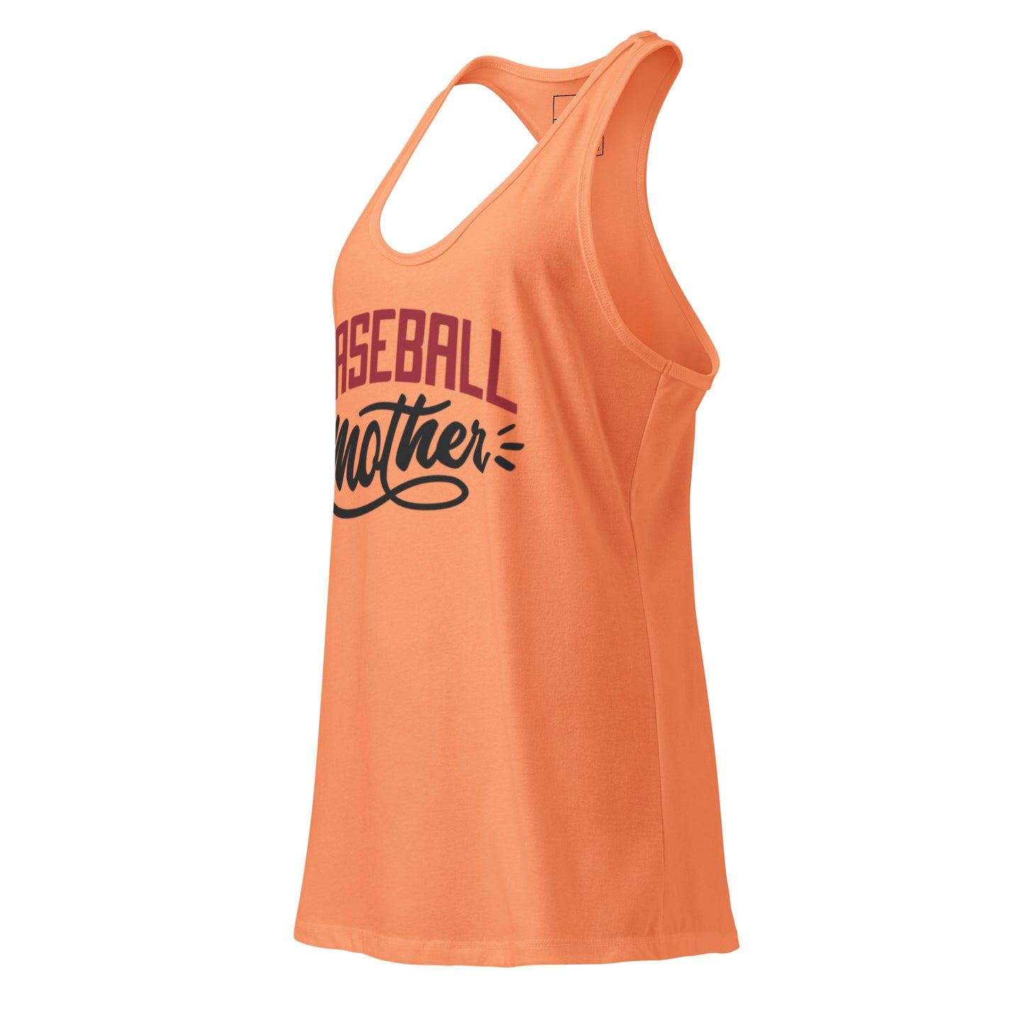 Women’s Fitted Racerback Tank Top - Baseball Mom Tank Top -