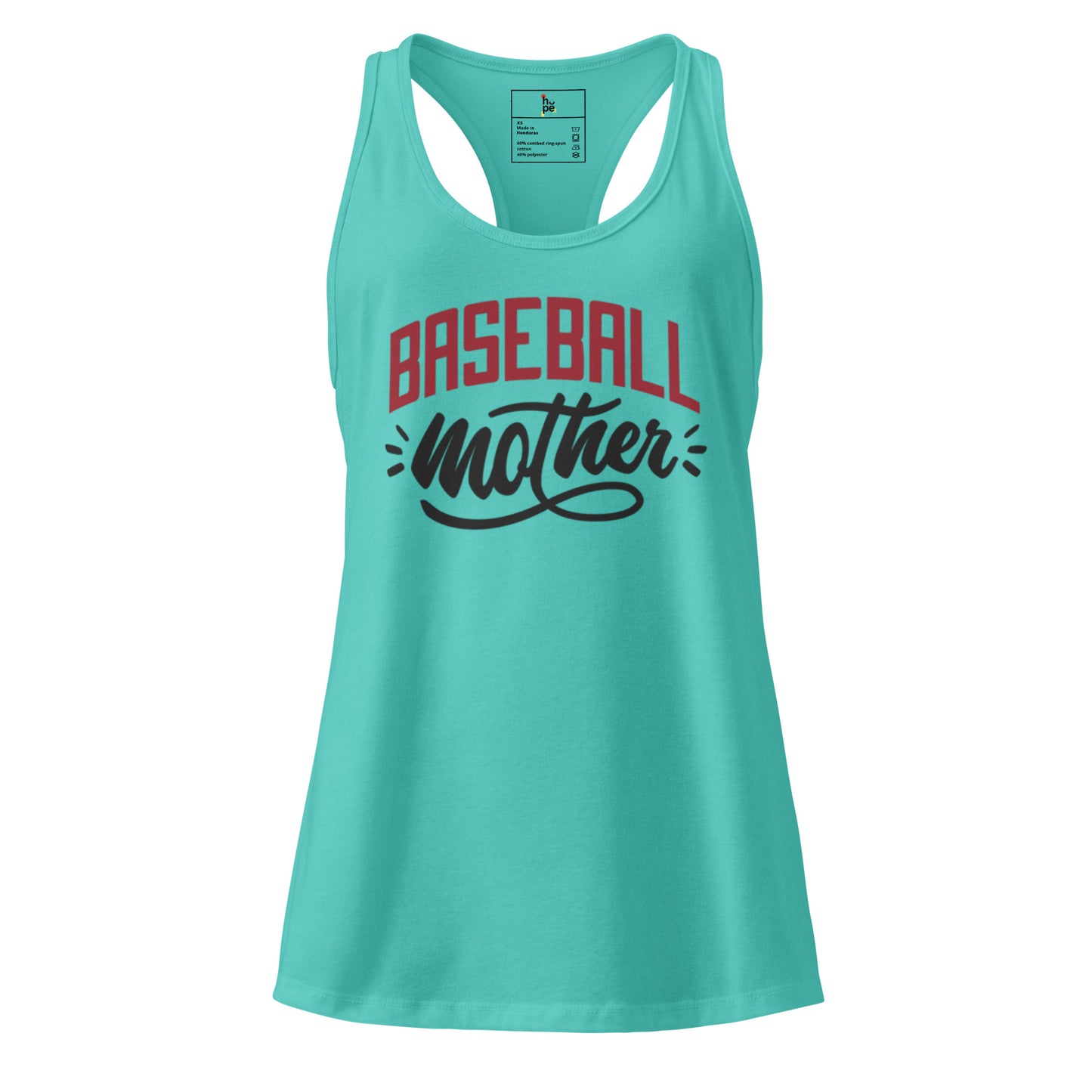 Women’s Fitted Racerback Tank Top - Baseball Mom Tank Top -
