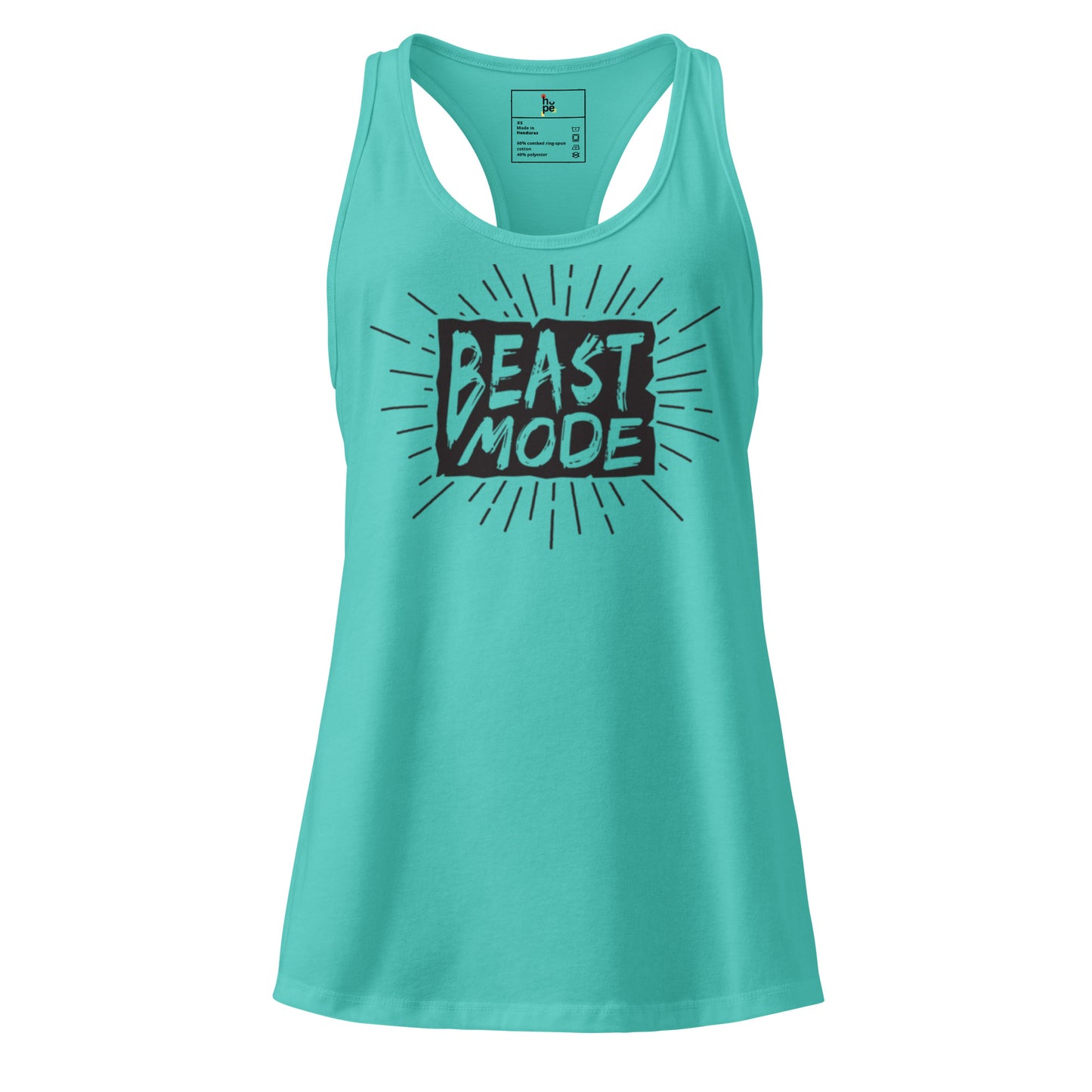 Women's Racerback Tank Top - Beast Mode Fitted Workout Apparel for Active Performance -