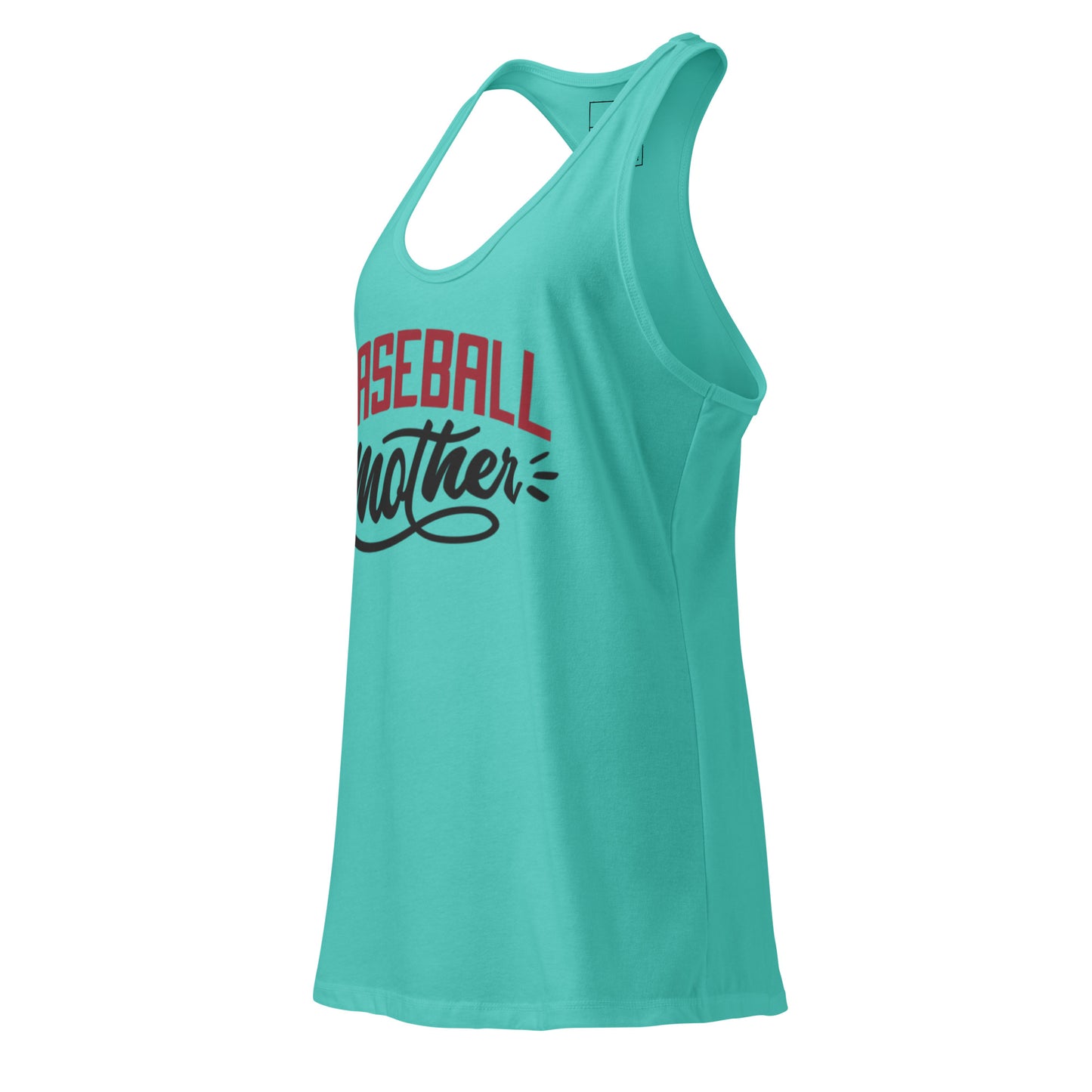 Women’s Fitted Racerback Tank Top - Baseball Mom Tank Top -