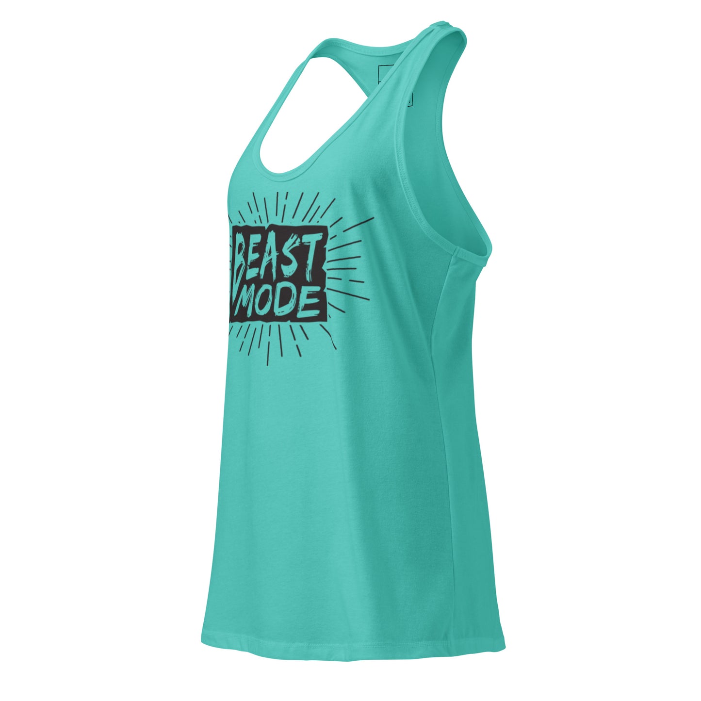 Women's Racerback Tank Top - Beast Mode Fitted Workout Apparel for Active Performance -