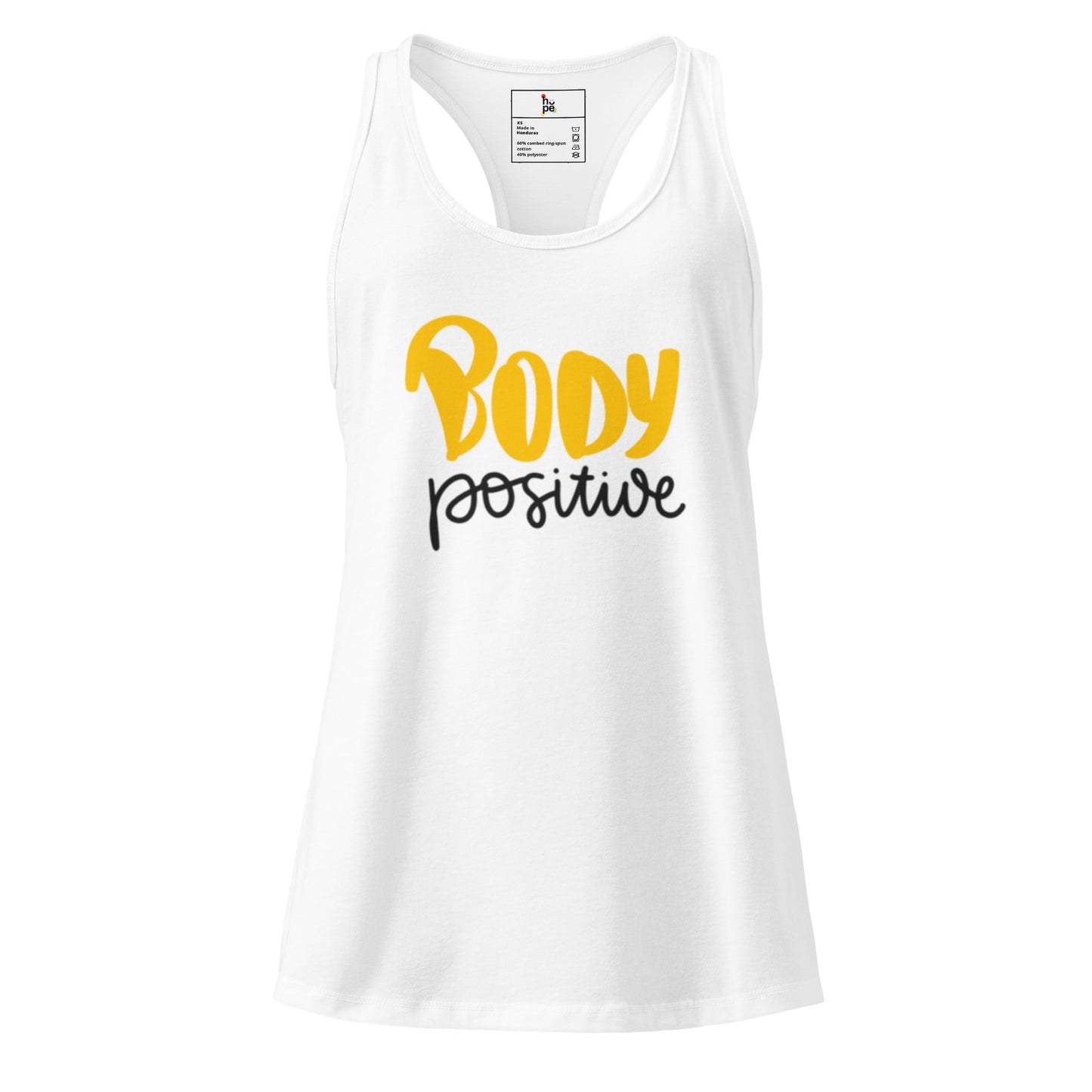 Women's Fitted Racerback Tank Top - Body Positive Style -