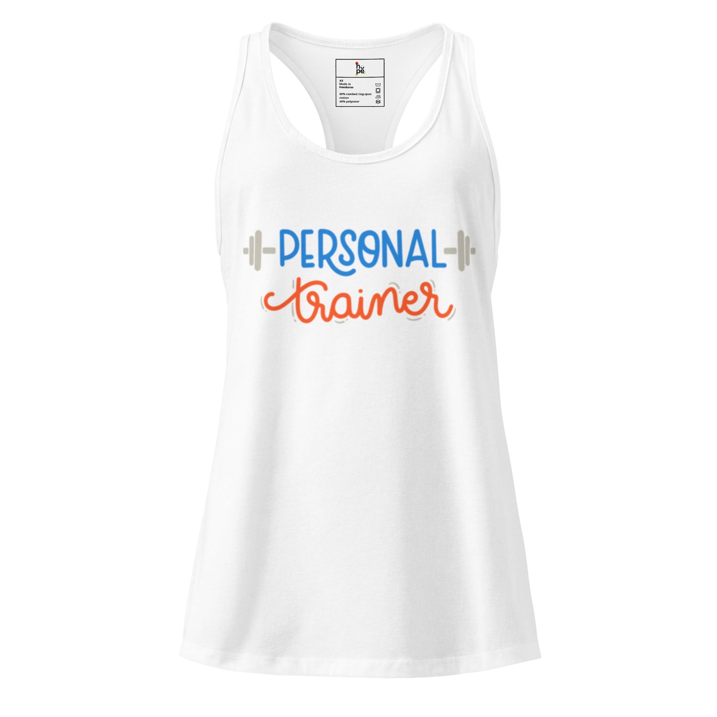 Women's Fitted Tank Top - Personal Trainer Racerback Design -