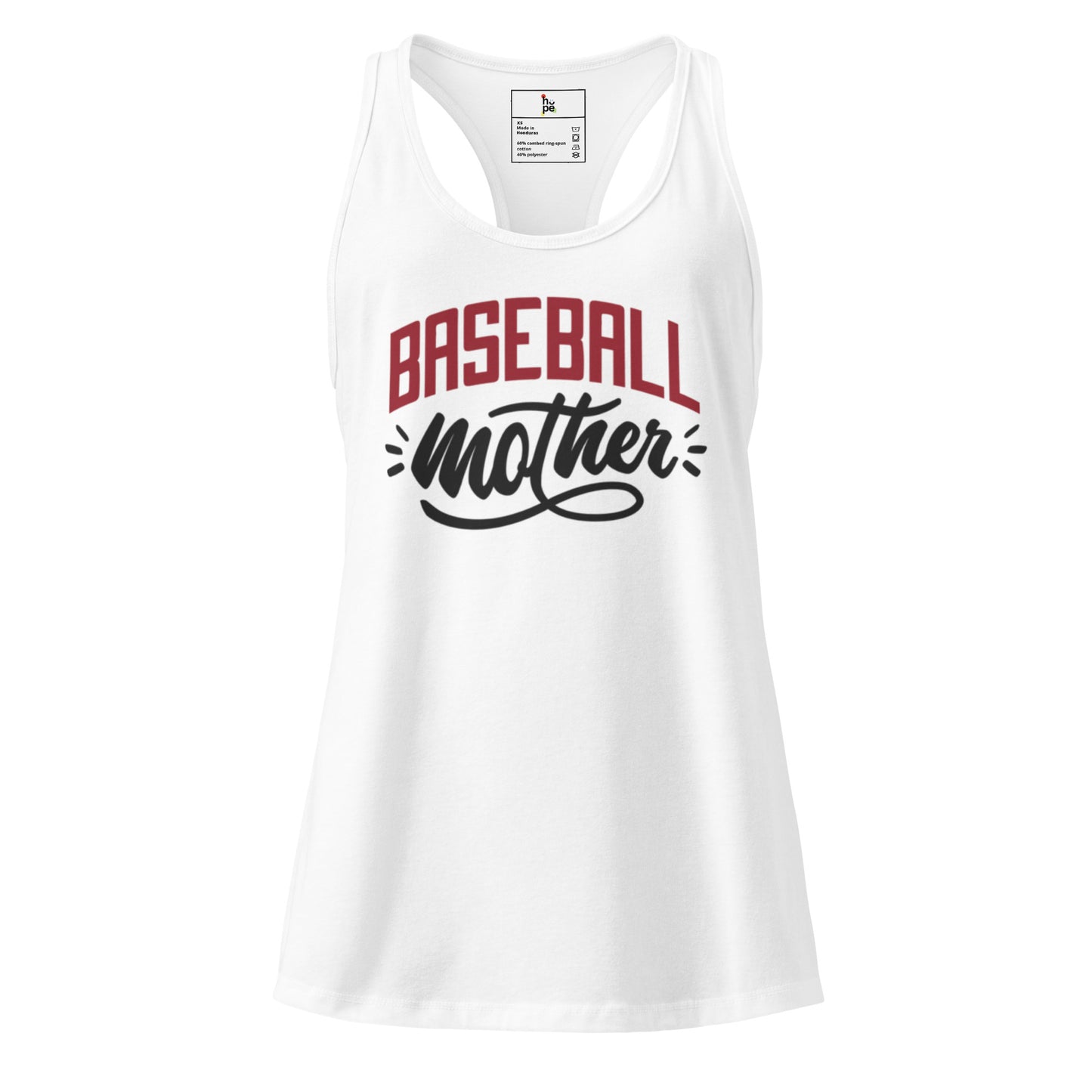 Women’s Fitted Racerback Tank Top - Baseball Mom Tank Top -