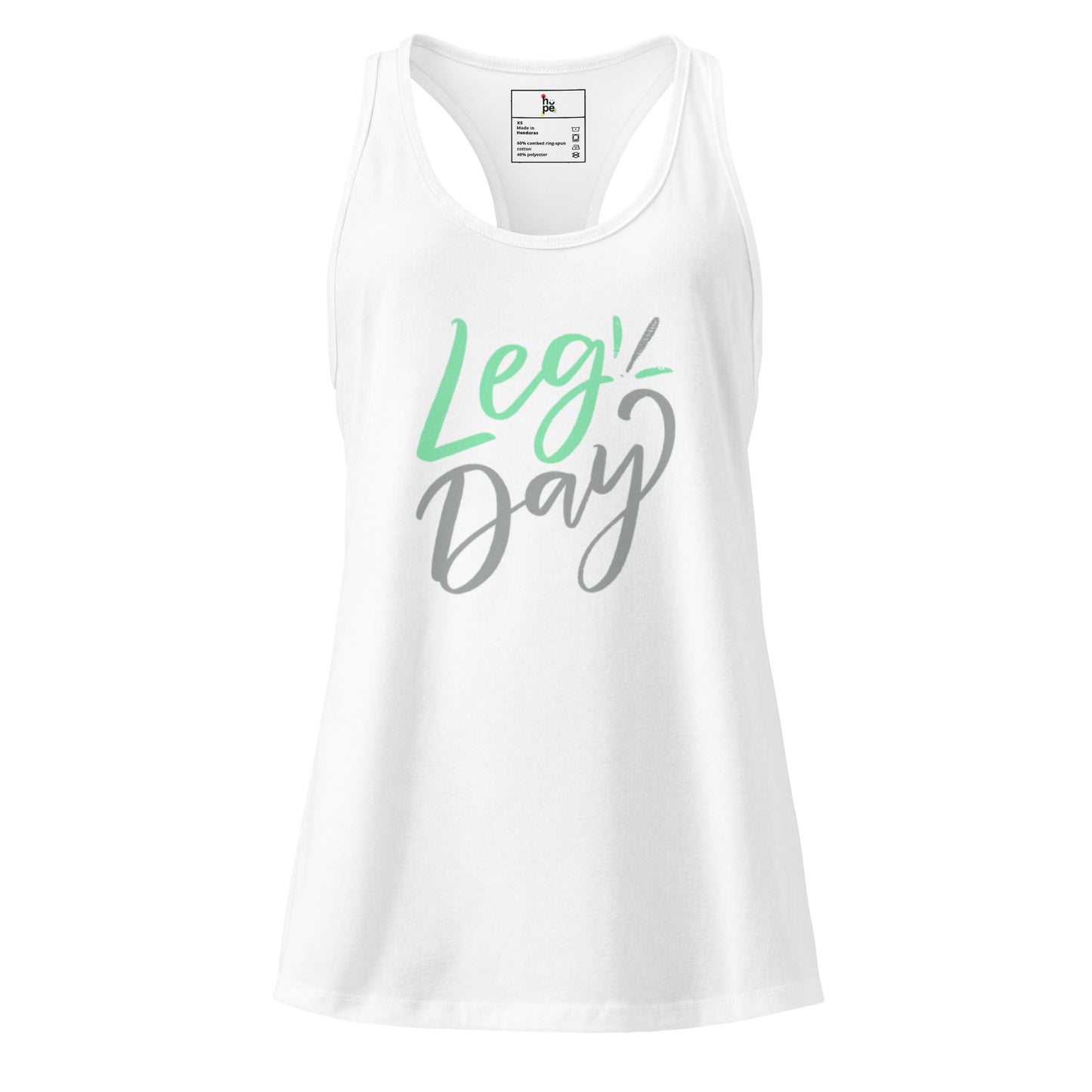 Women's Racerback Tank Top - Leg Day Fitted Style -