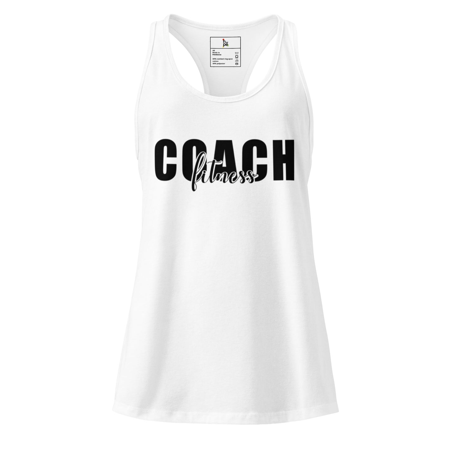 Women’s Fitted Racerback Tank Top - Perfect Women's Fitness Tank Top for Coaches and Athletes -