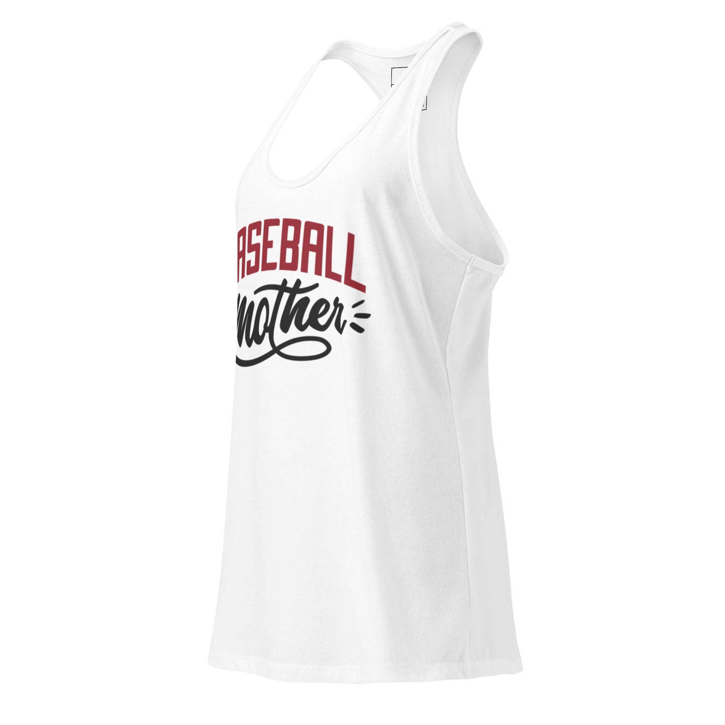 Women’s Fitted Racerback Tank Top - Baseball Mom Tank Top -