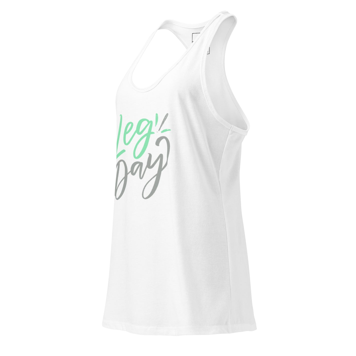 Women's Racerback Tank Top - Leg Day Fitted Style -