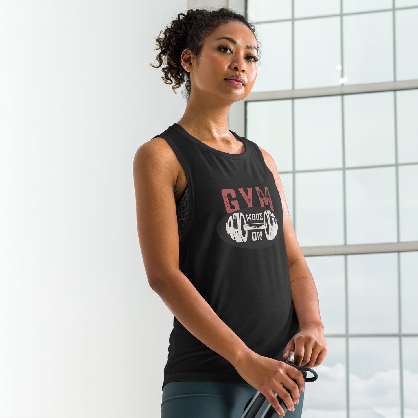 Ladies' Muscle Tank Gym Mode On - Fitness Workout Apparel