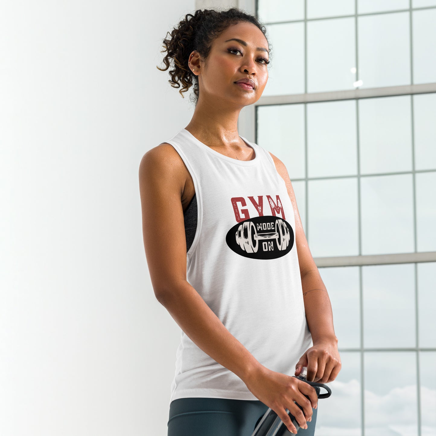 Ladies' Muscle Tank Gym Mode On - Fitness Workout Apparel