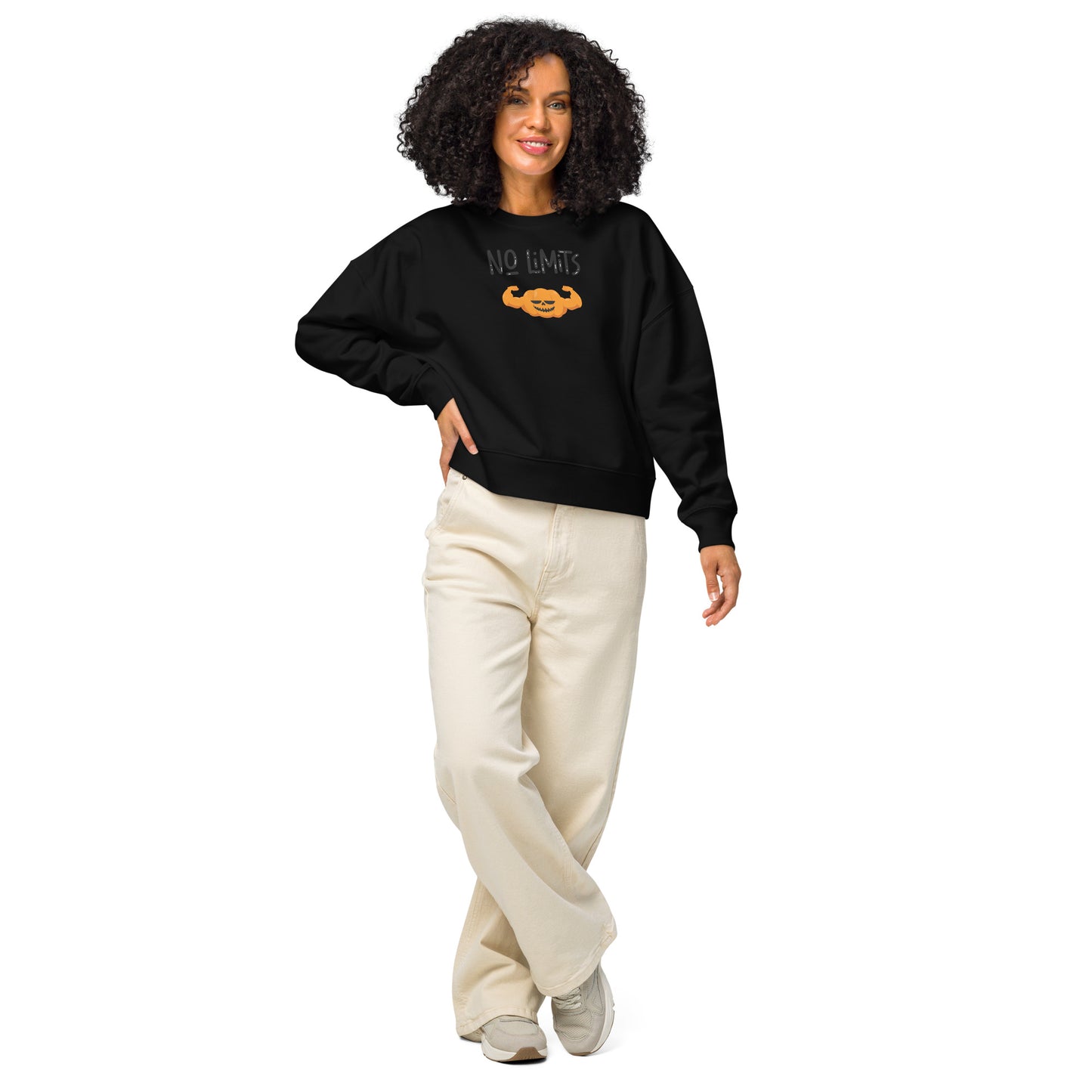 Women's Organic Sweatshirt - No Limits Halloween Edition for Eco-Friendly Style -
