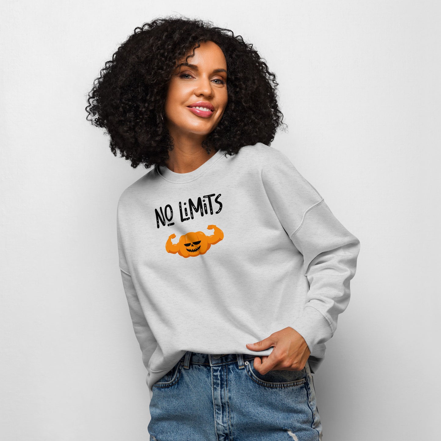 Women's Organic Sweatshirt - No Limits Halloween Edition for Eco-Friendly Style -