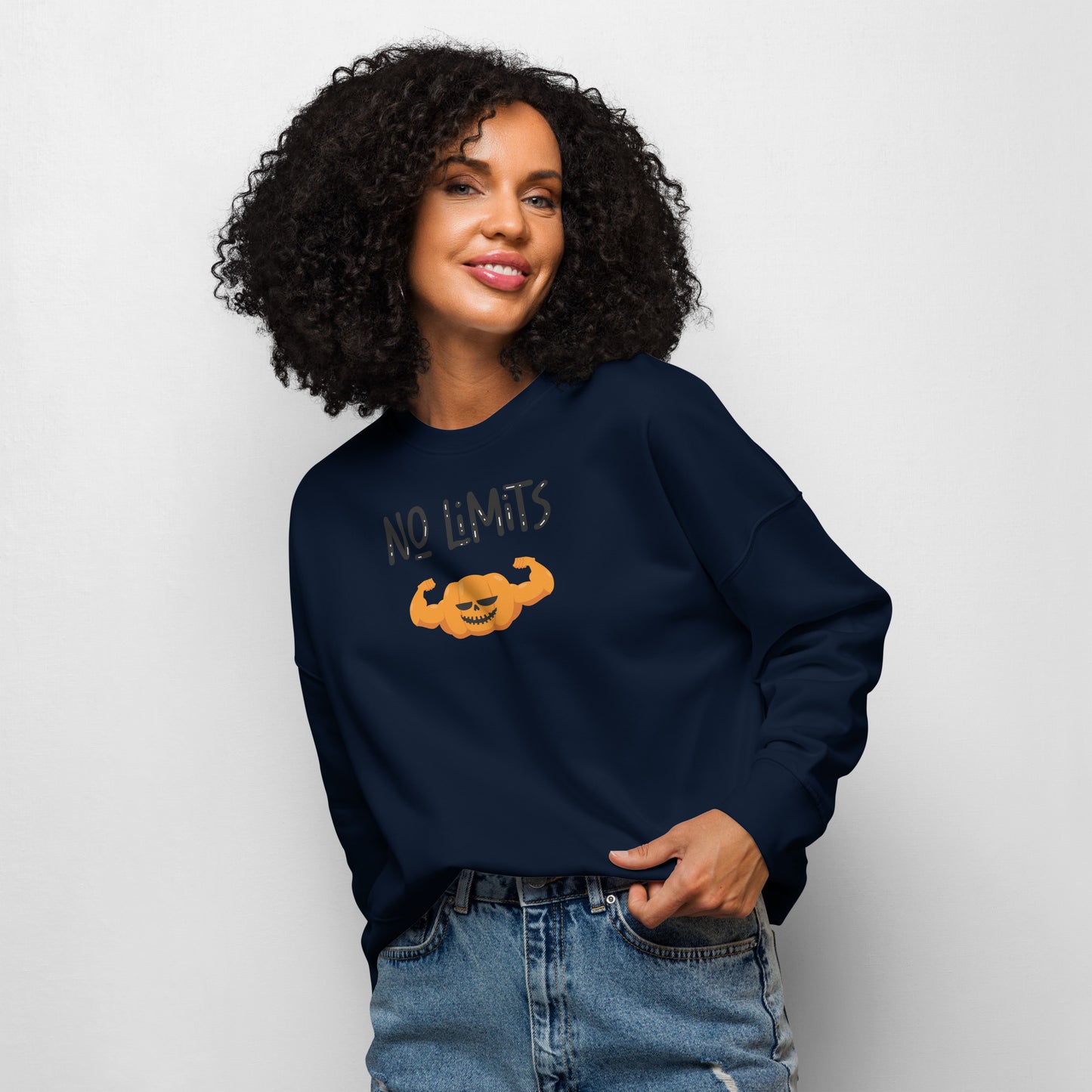 Women's Organic Sweatshirt - No Limits Halloween Edition for Eco-Friendly Style -