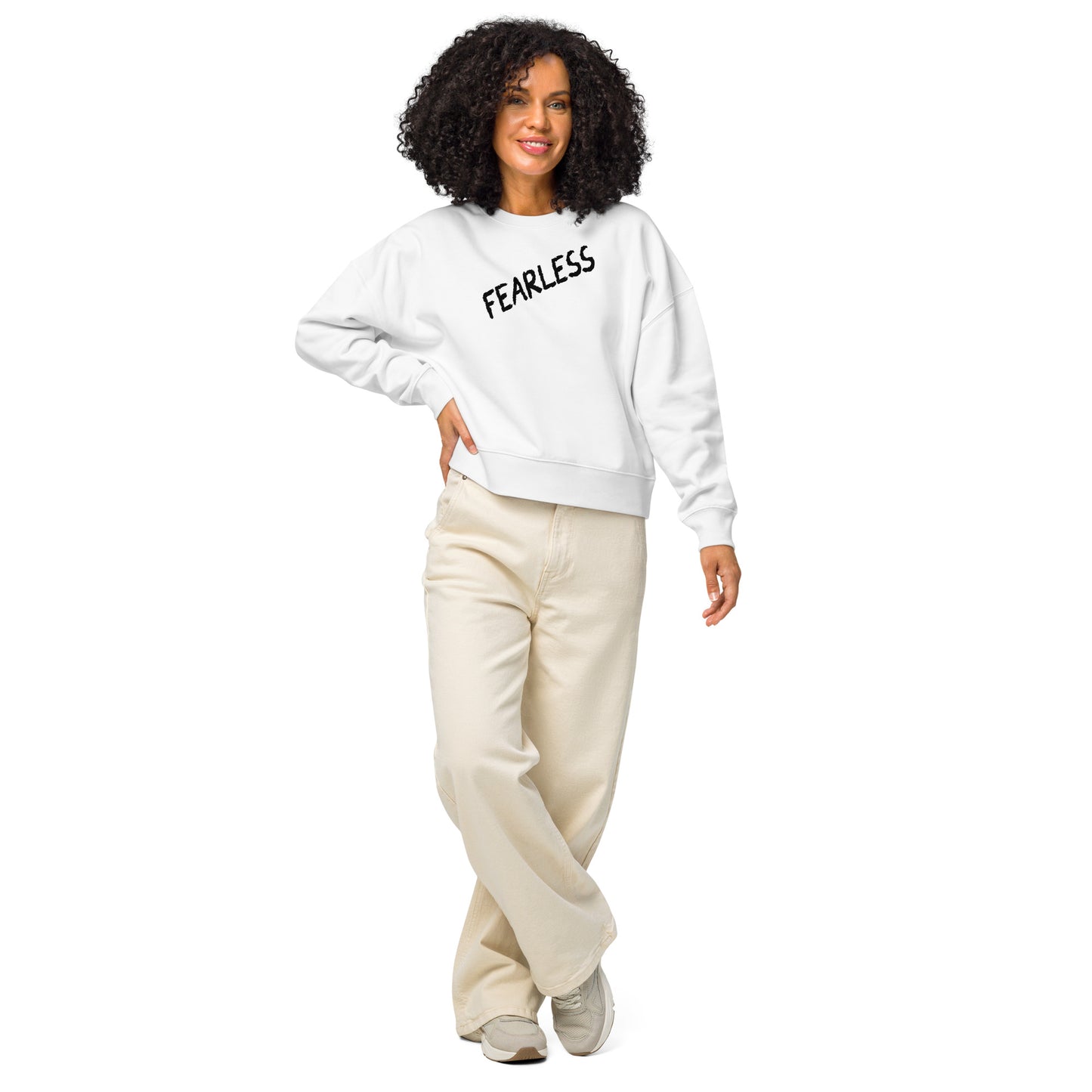Women’s Organic Sweatshirt - Fearless Crew Neck Style -