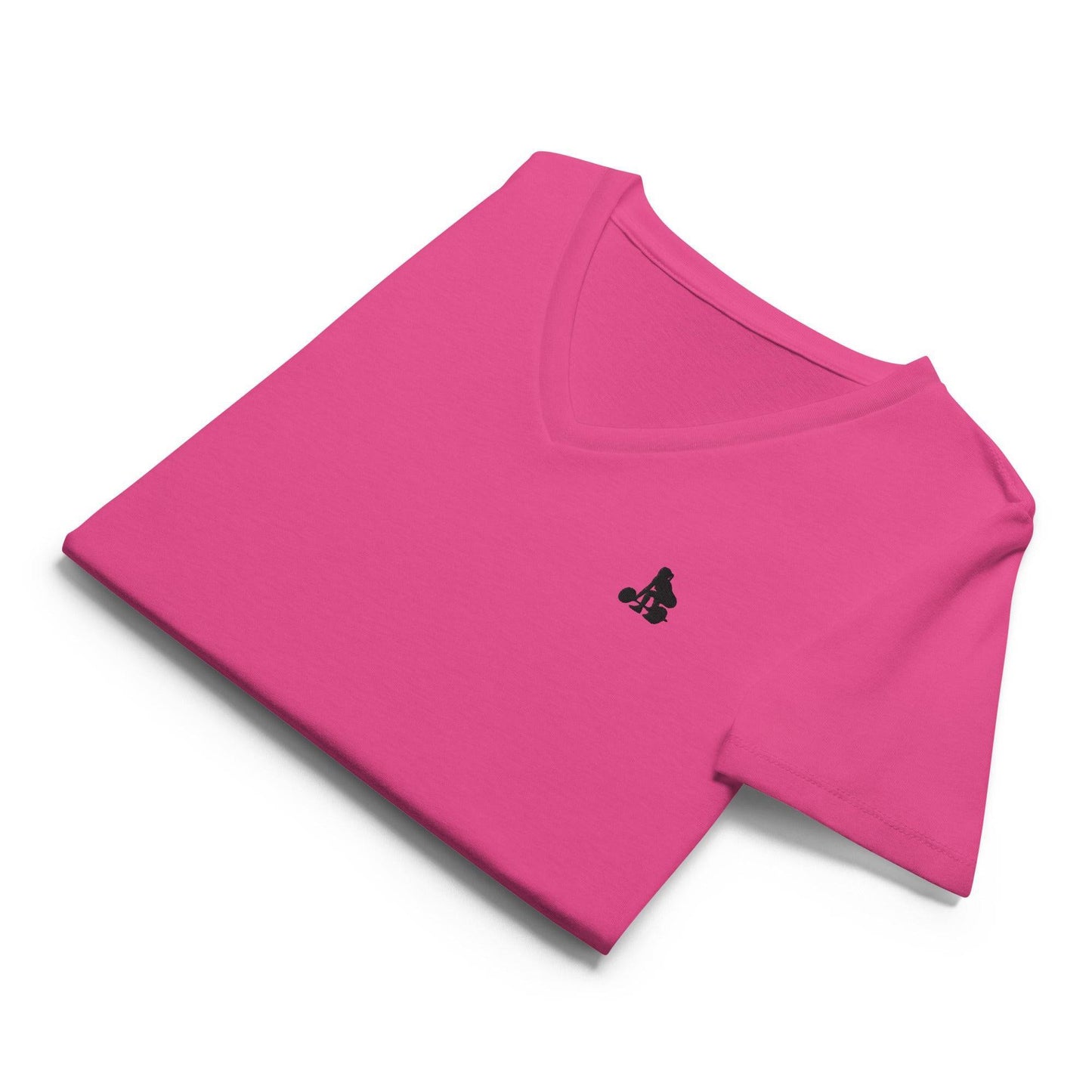 Women's Weightlifting T-Shirt - Relaxed V-Neck for Comfort and Performance -
