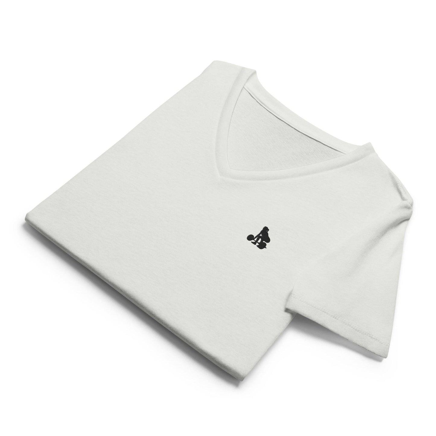 Women's Weightlifting T-Shirt - Relaxed V-Neck for Comfort and Performance -