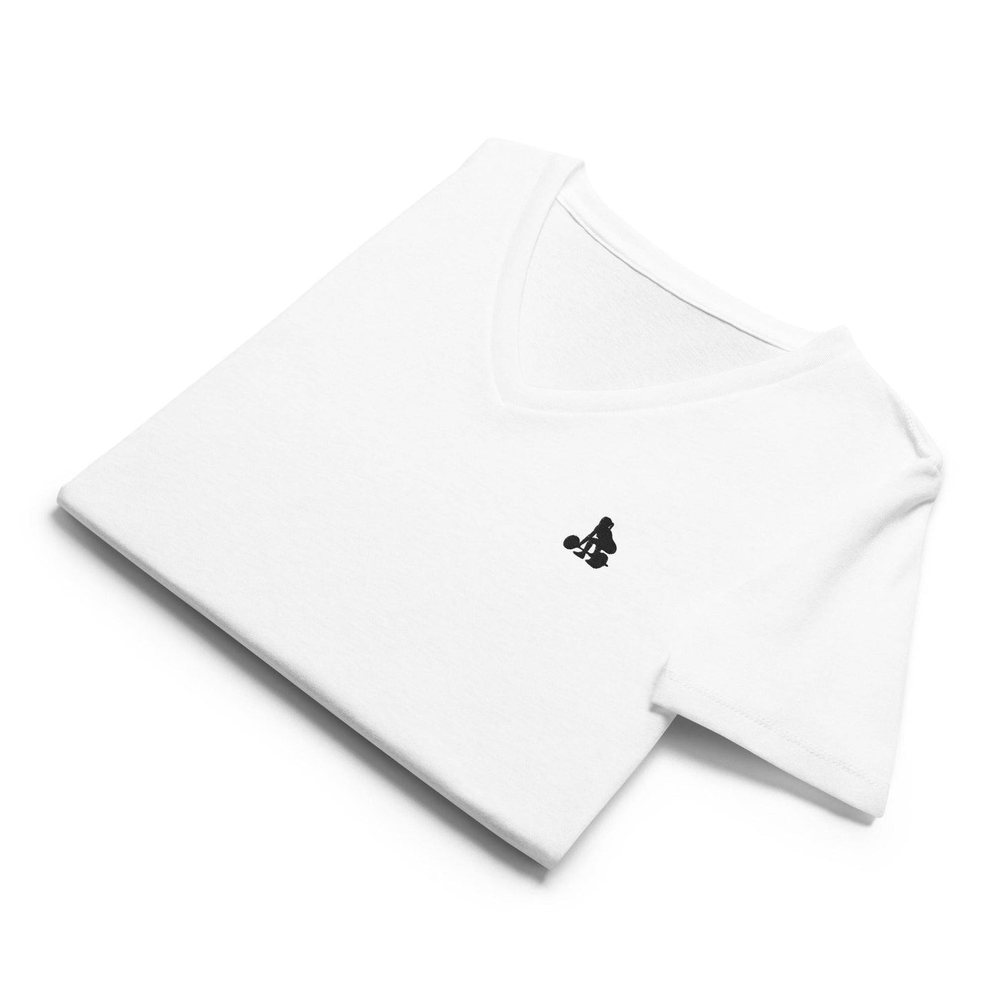 Women's Weightlifting T-Shirt - Relaxed V-Neck for Comfort and Performance -