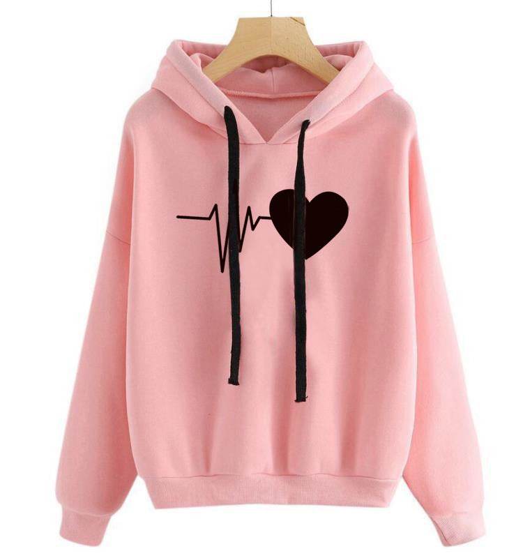 Heart Print Streetwear Hoodie – Trendy & Cozy - HOPE Athlete Apparel & Wellness 