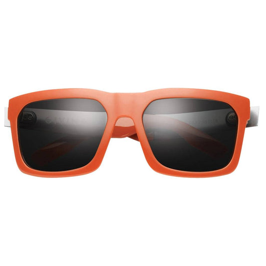 Polished Blood Orange Sunglasses - Brushed Gunmetal Frame with Grey Lens -