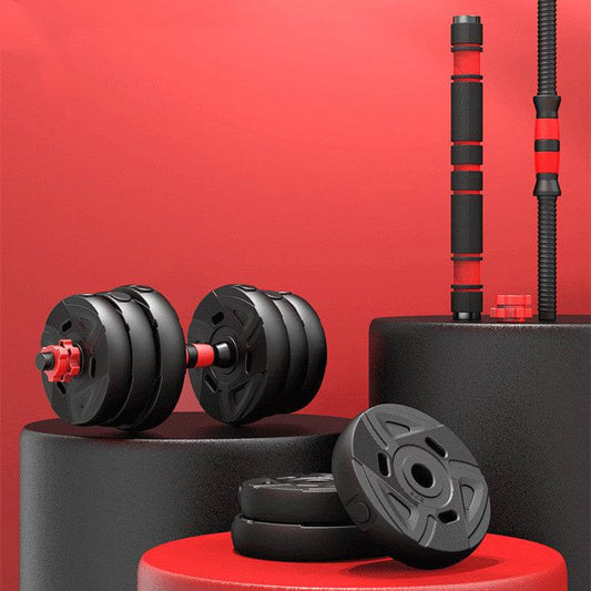Men's Home Rubber-covered Barbell Fitness Equipment Adjustable - HOPE Athlete Apparel & Wellness 