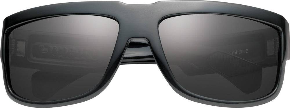 Lividity Polished Black Grey Lens Eyewear -