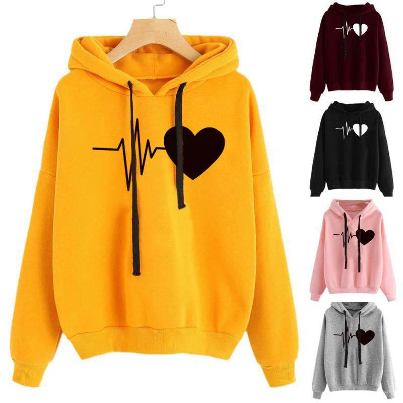Heart Print Streetwear Hoodie – Trendy & Cozy - HOPE Athlete Apparel & Wellness 