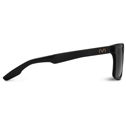 Sepulveda Polished Black & Copper Sunglasses with Grey Lens -