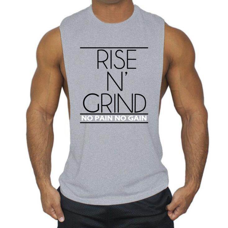 Men's Printed Sports Vest - Round Neck Bodybuilding Fitness Tee - HOPE Athlete Apparel and Wellness