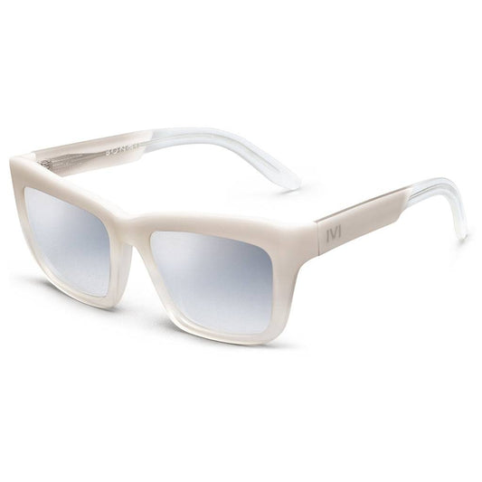 Bonnie Light Blue Sunglasses with Polished Ivory Fade and Chrome Flash Lens -