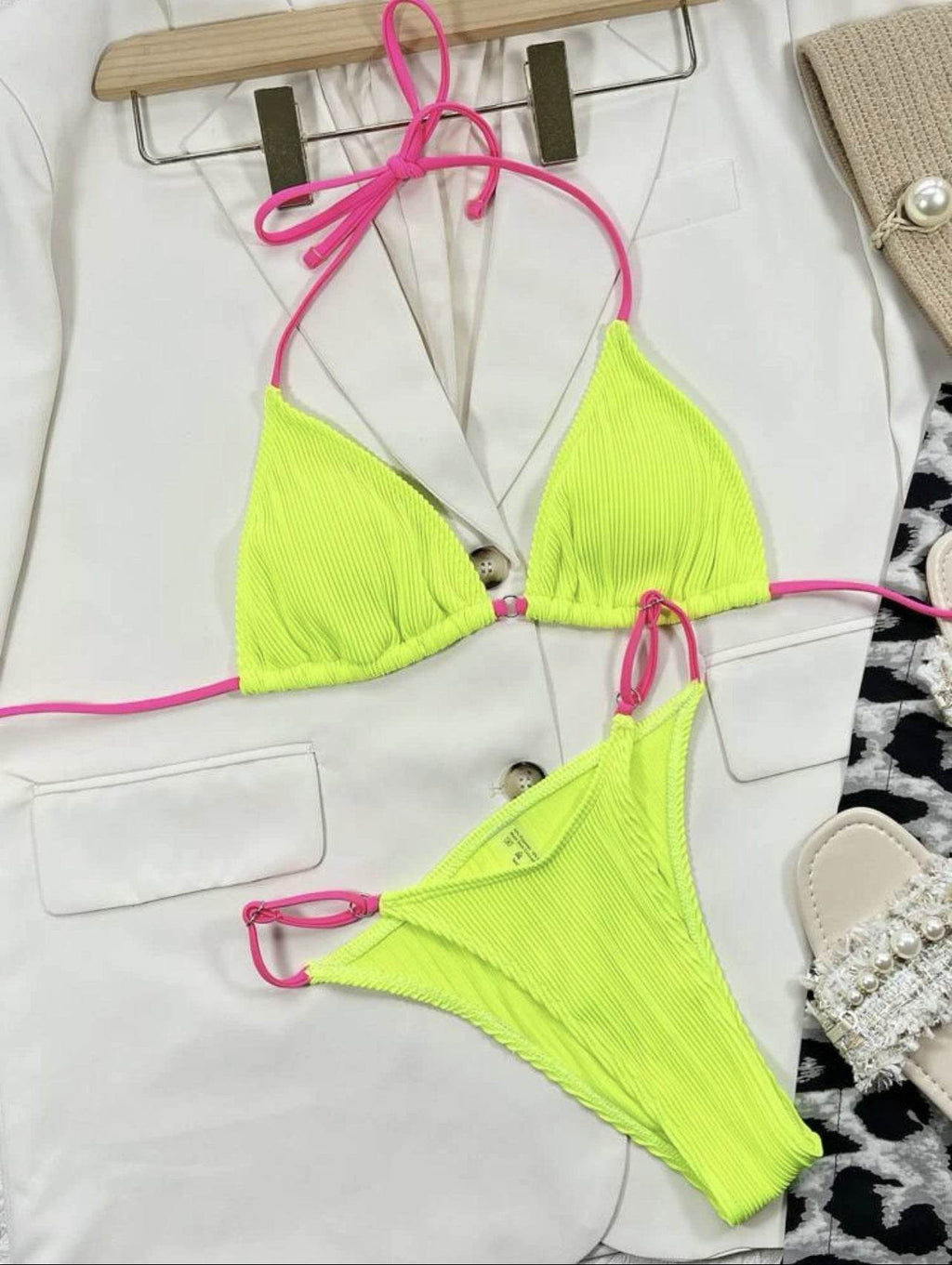 Women's Velvet Plaid Bikini - Elegant Beachwear Swimsuit - HOPE Athlete Apparel & Wellness 