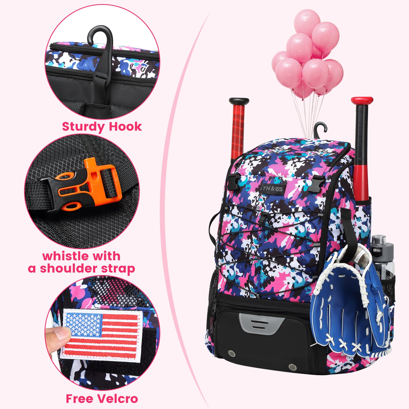 Baseball Equipment Backpack - Large Capacity Portable Multifunctional Bag - HOPE Athlete Apparel and Wellness