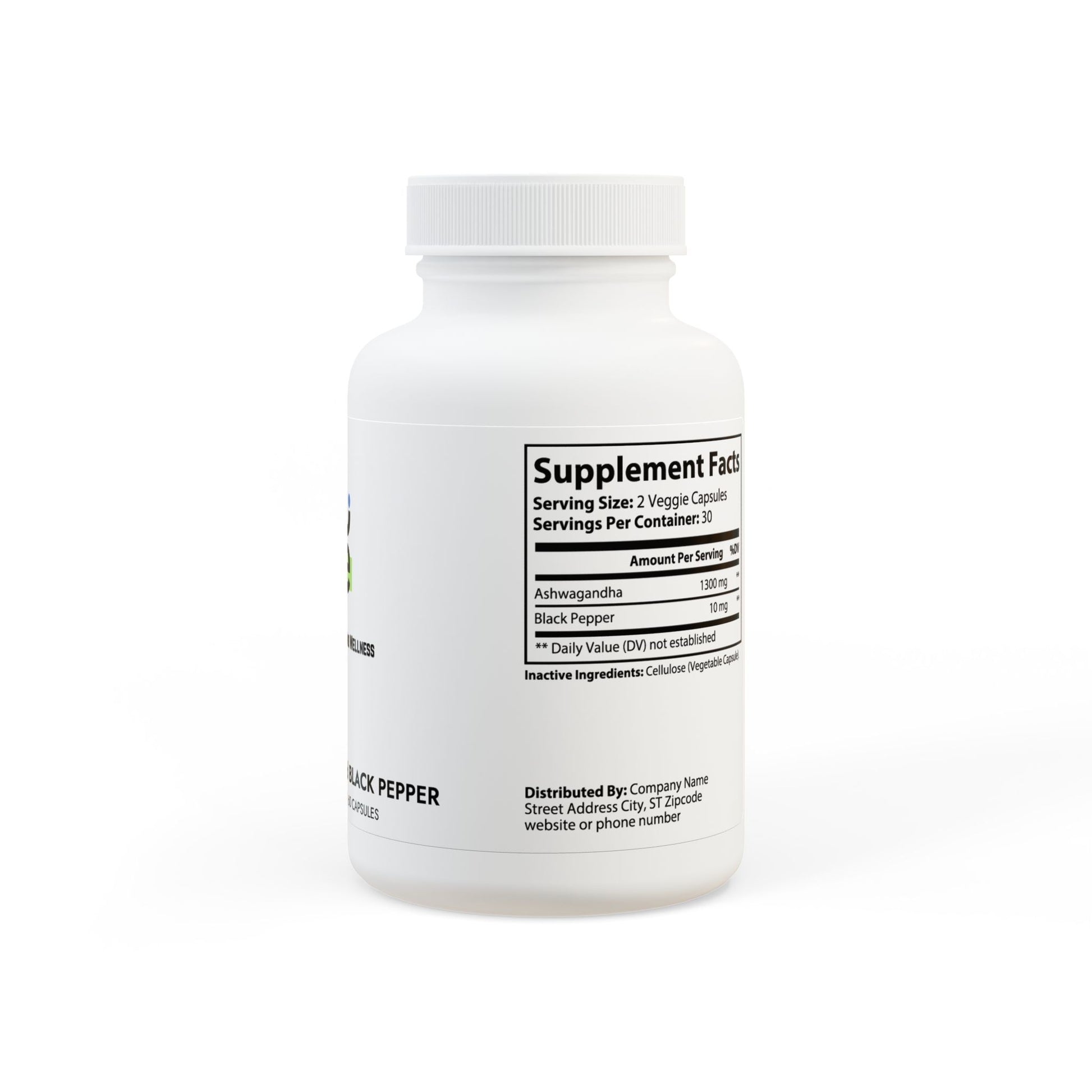 Ashwagandha and Black Pepper Supplement (60 capsules) - HOPE Athlete Apparel and Wellness