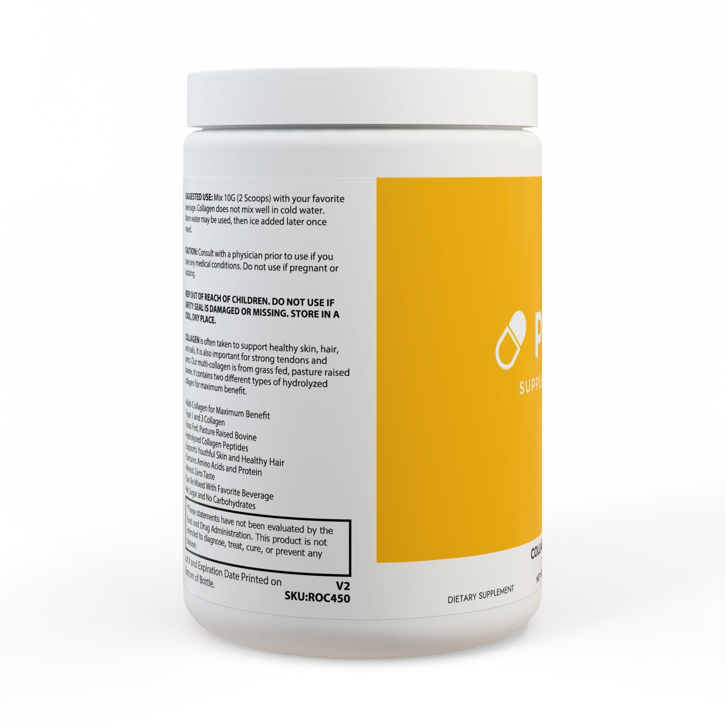 Collagen Peptides Type I & III Supplement - 350g (12.3oz) | Premium Collagen Peptides Supplement