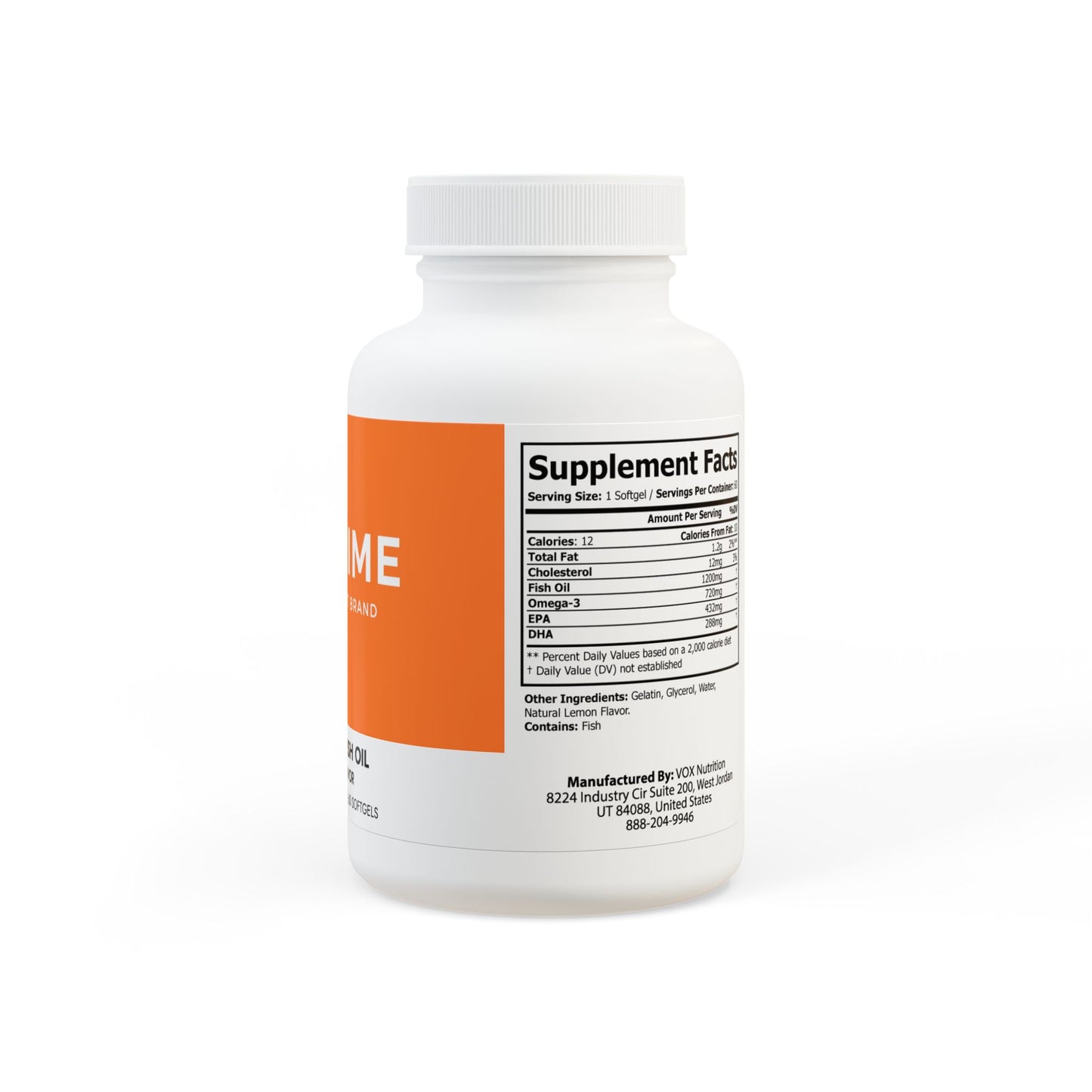 Omega 3 Fish Oil Supplement (60 Softgels)