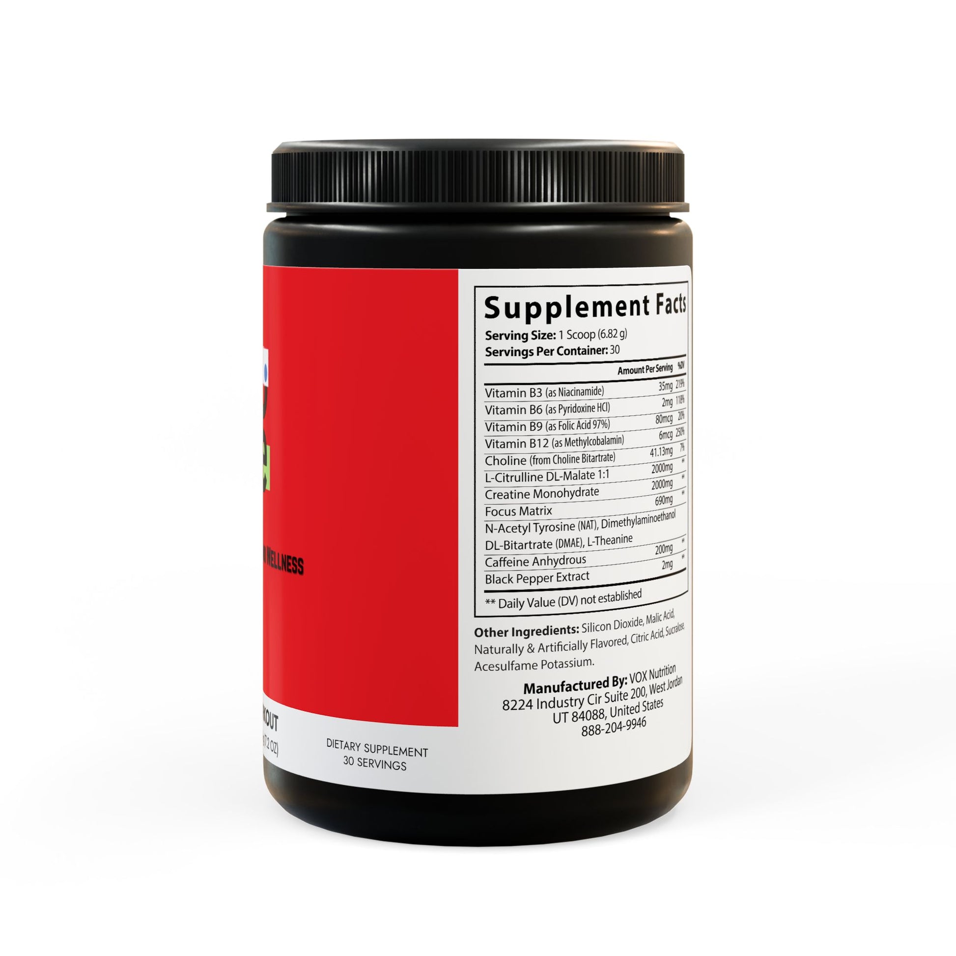 Pre-Workout Supplement, Fruit Punch (204g, 7.1oz) - HOPE Athlete Apparel and Wellness
