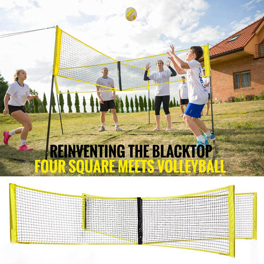 Four Sides Standard Volleyball Net - Indoor, Outdoor, Beach