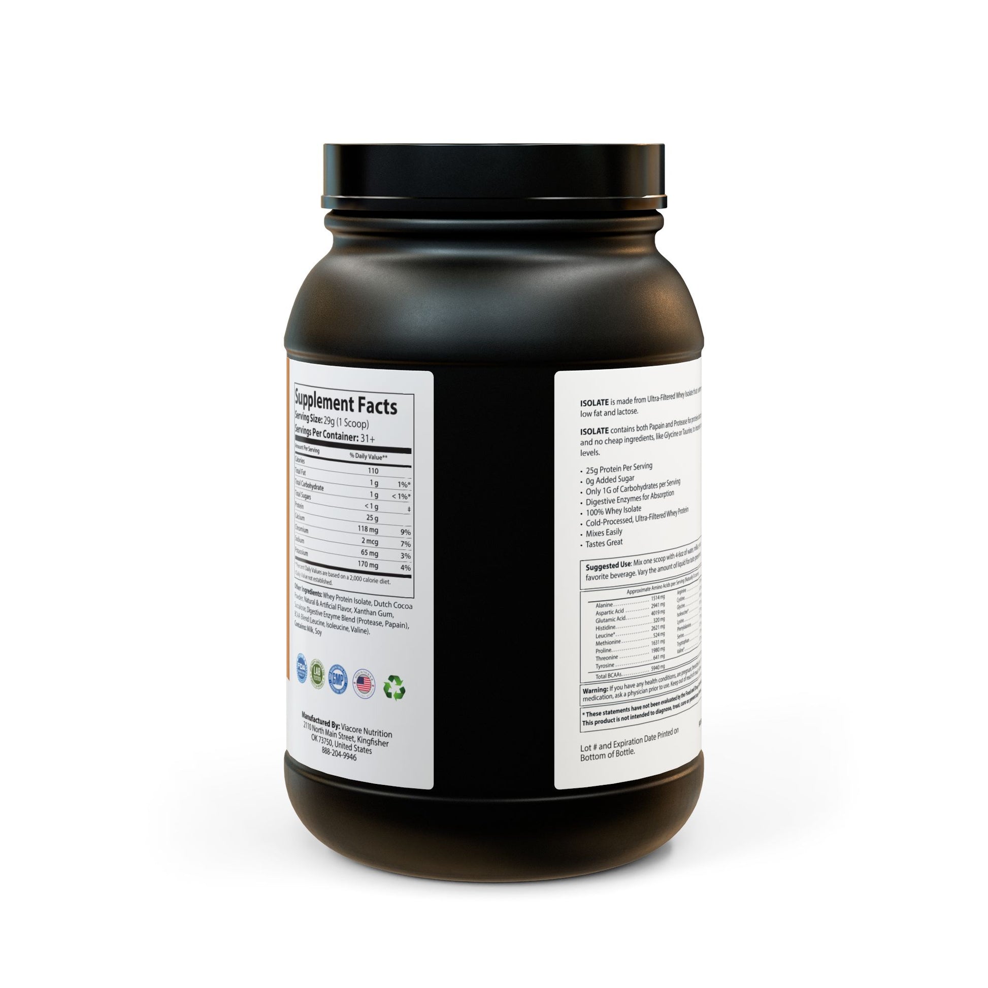 Whey Isolate Protein Supplement (907g, 2lb) - HOPE Athlete Apparel and Wellness