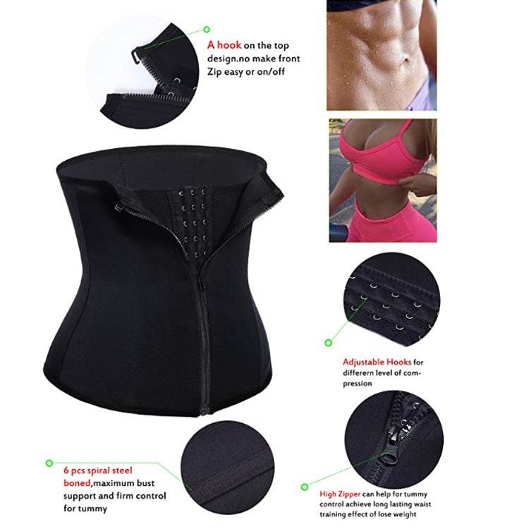 Zipper Corset Girdle for Fitness and Sweat Enhancement - HOPE Athlete Apparel & Wellness 