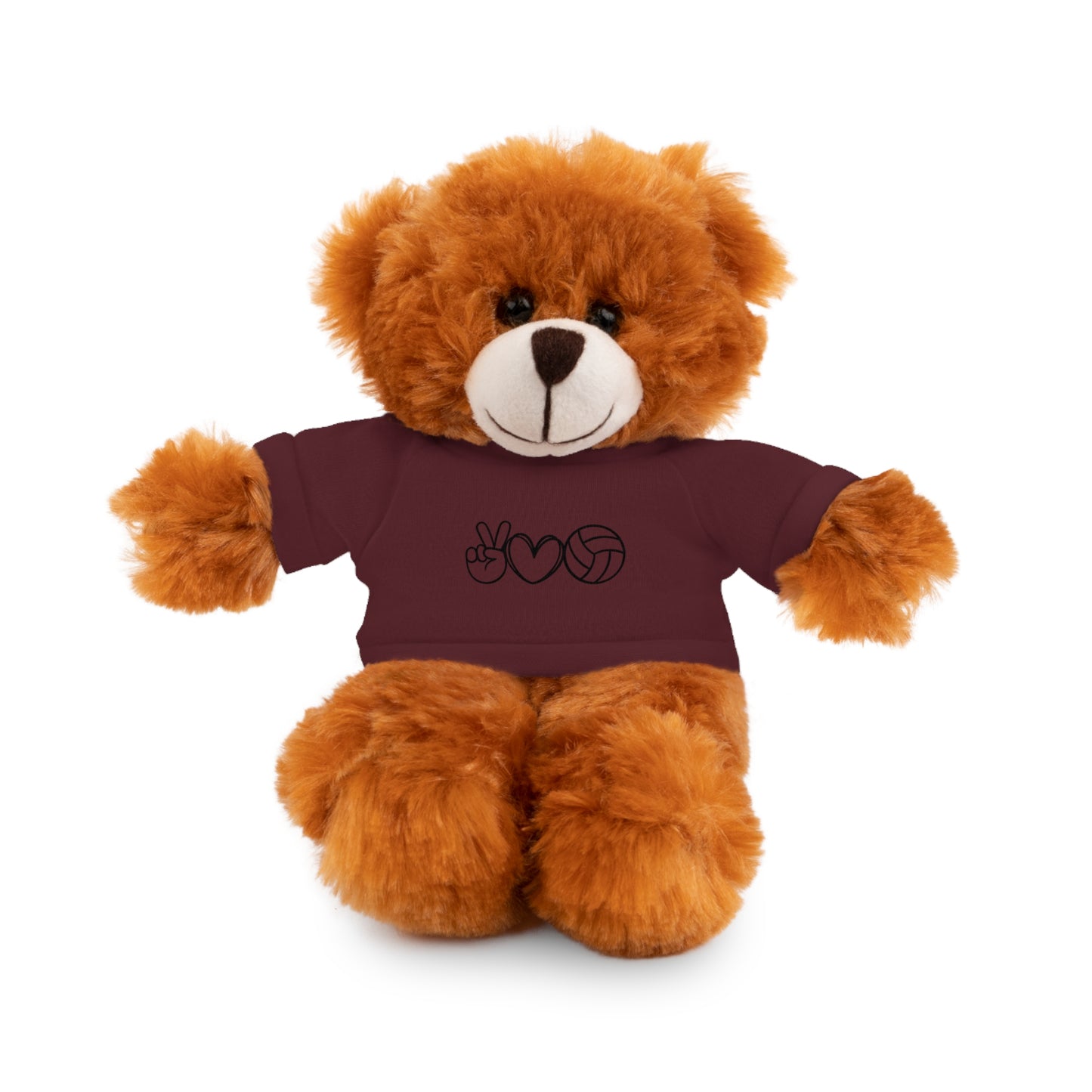 Cute Volleyball Teddy Bear with Tee, Stuffed Animal Gift
